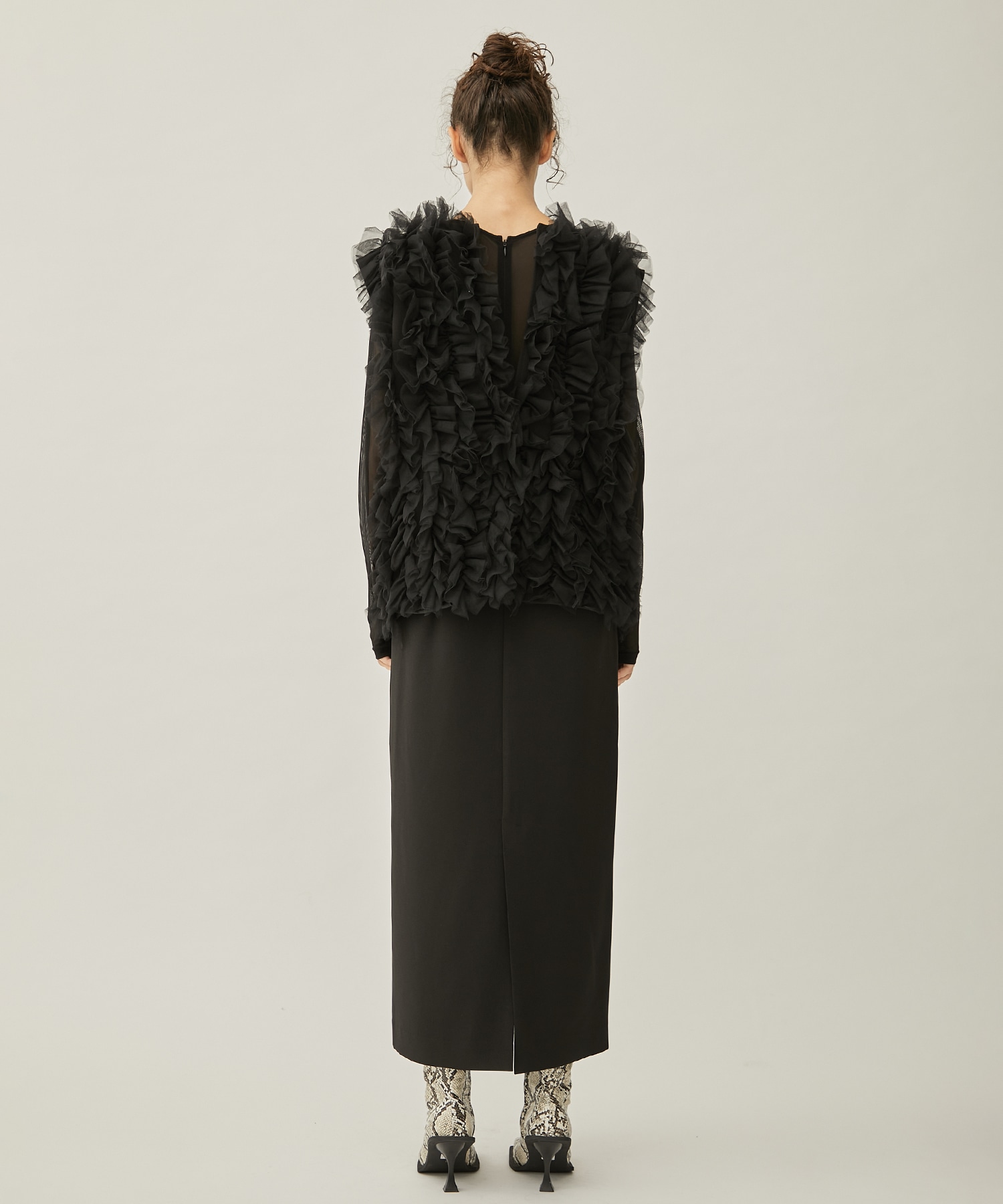 I LINE TULLE VEST SET DRESS AMERI