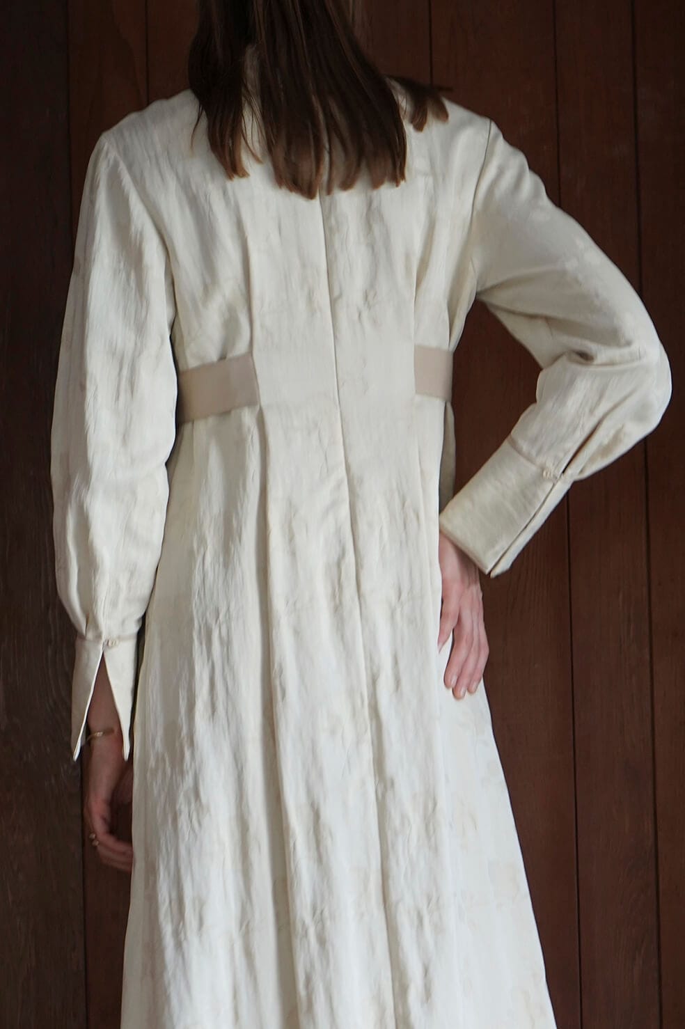 VINTAGE FLOWER SATIN ONEPIECE(1 IVORY): CLANE: WOMENS