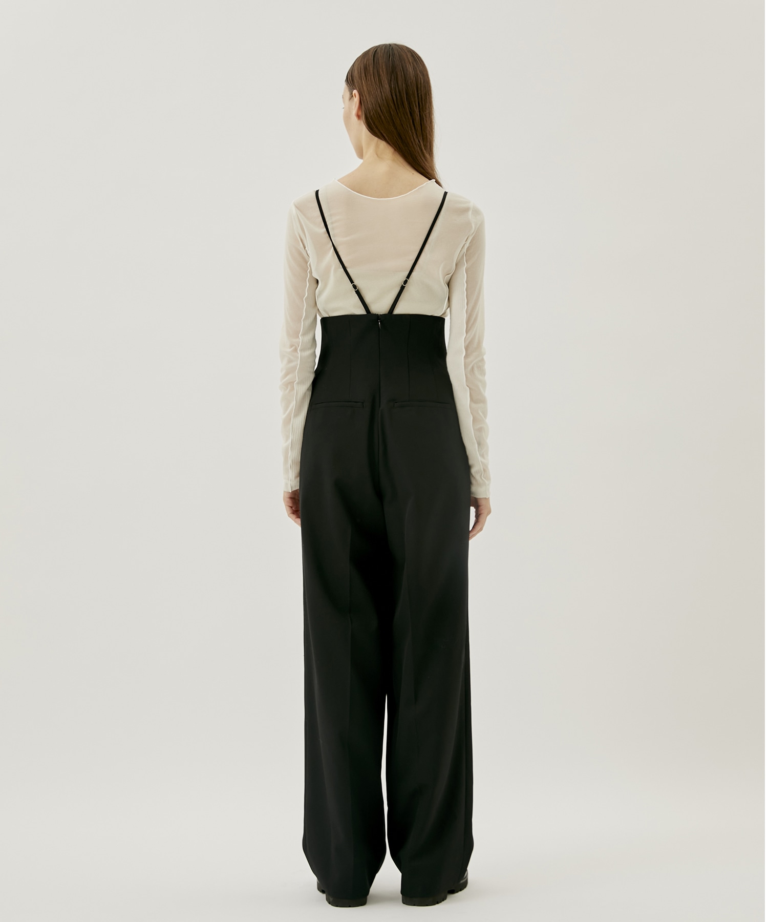 WOOL GABARDINE 2WAY BRA JUMPSUIT(1 BLACK): FETICO: WOMENS