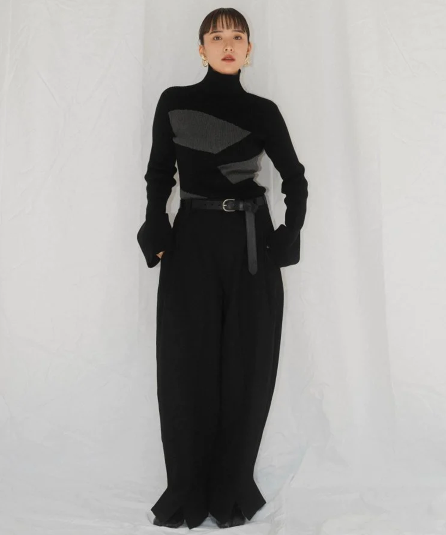 wide sleeve high neck knit KnuthMarf
