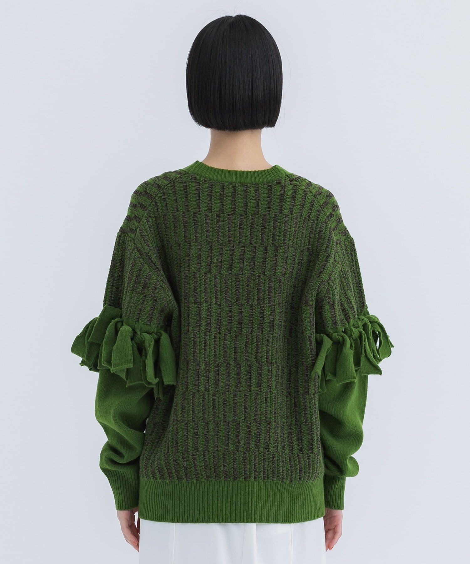 Fringe knit cardigan(S GREEN): TOGA PULLA: WOMENS｜ STUDIOUS 