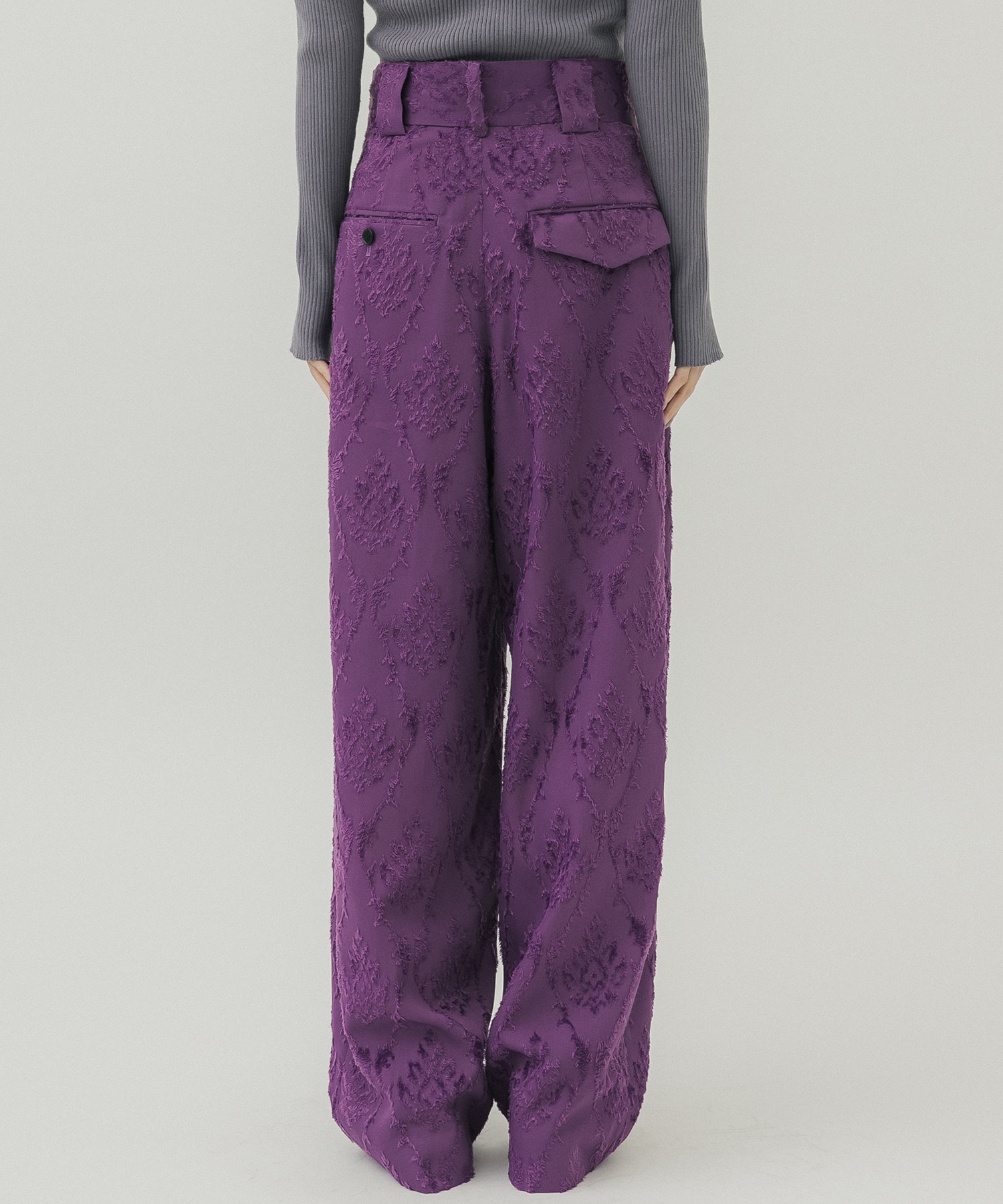 CUT JACQUARD　TWO TUCK PANTS CINOH