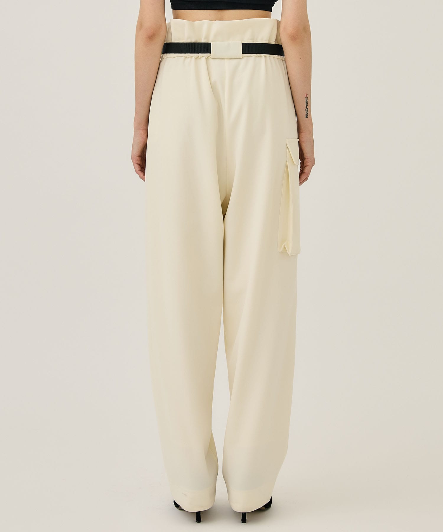 DOUBLE CLOTH WORK PANTS(1 IVORY): THINGS THAT MATTER: WOMENS