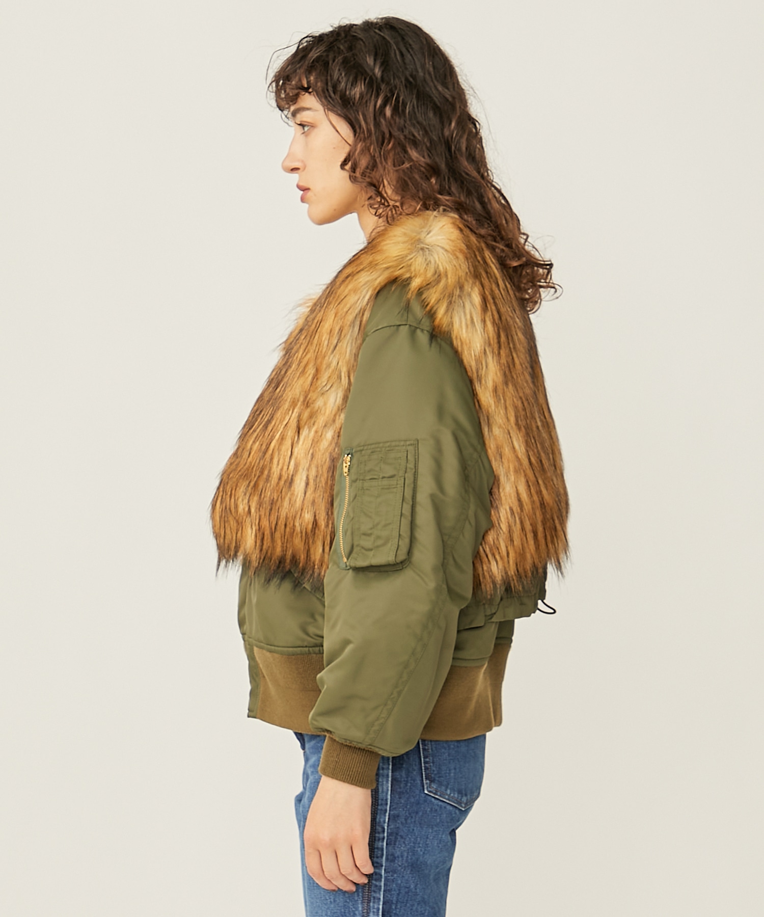 Fur zip blouson TOGA