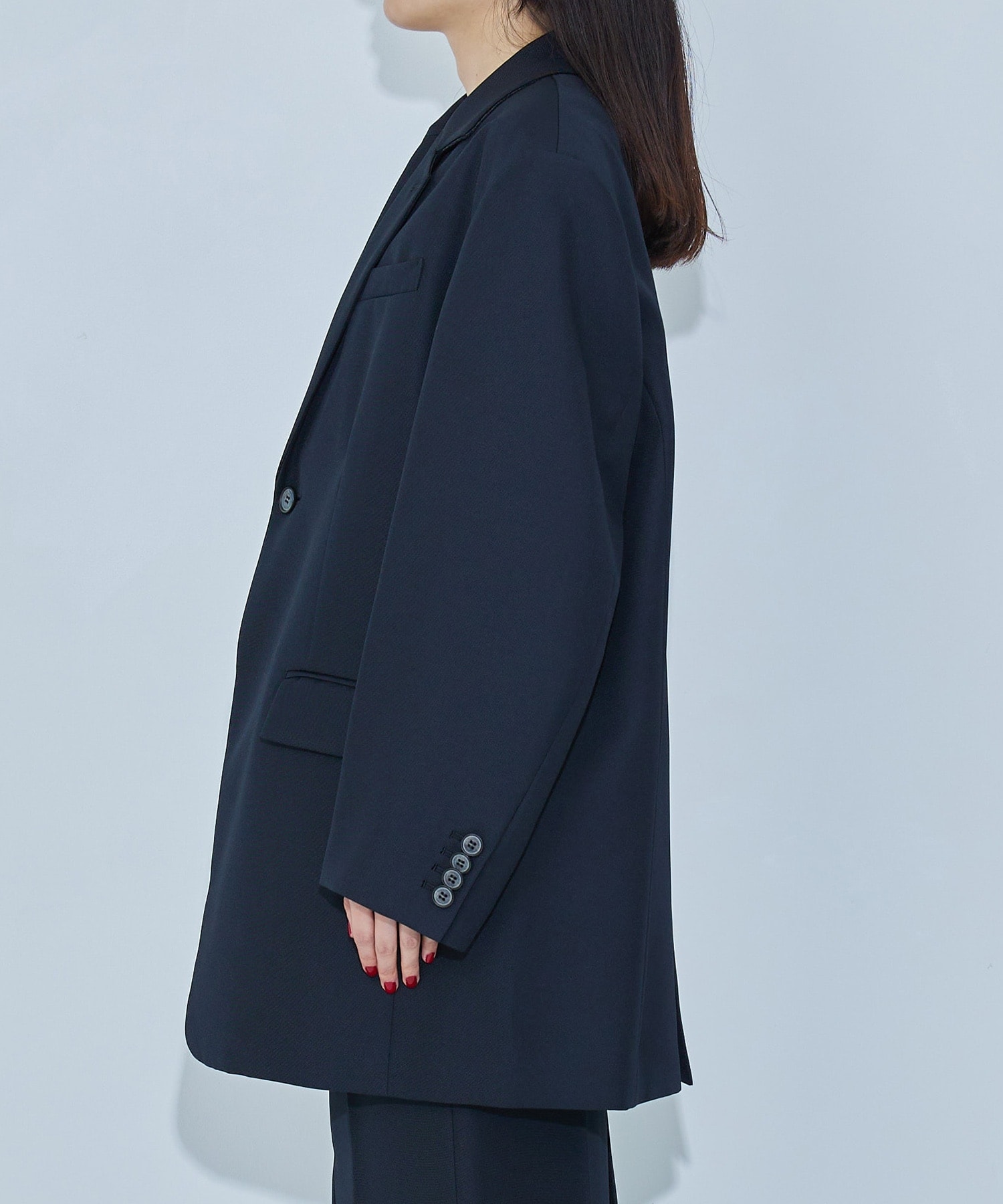 Oversized Tailored Jacket(1 BLACK): STUDIOUS: WOMENS｜ STUDIOUS 