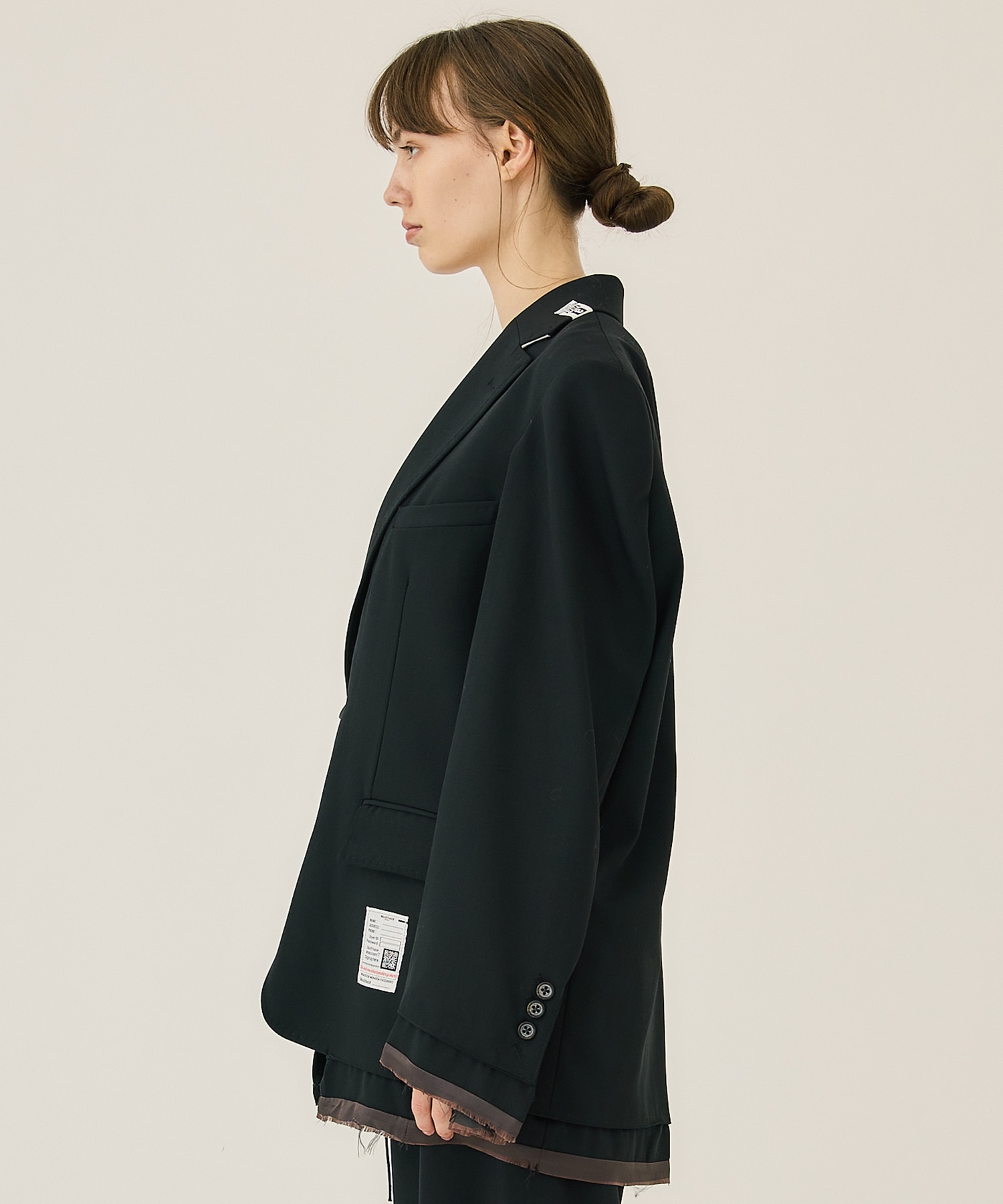 T/W Back Satin Blazer Maison MIHARA YASUHIRO