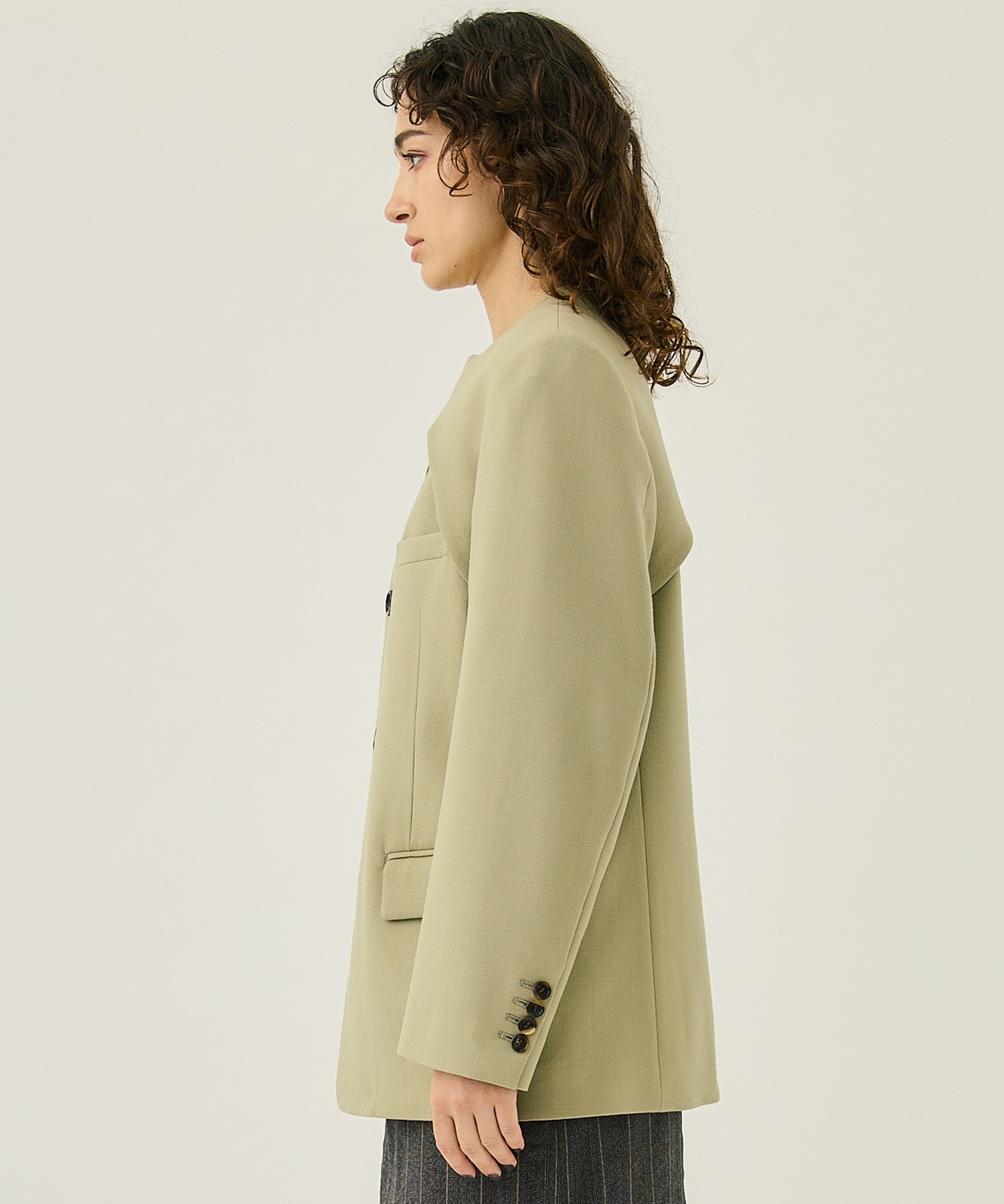 Double Cloth Layered Jacket INSCRIRE