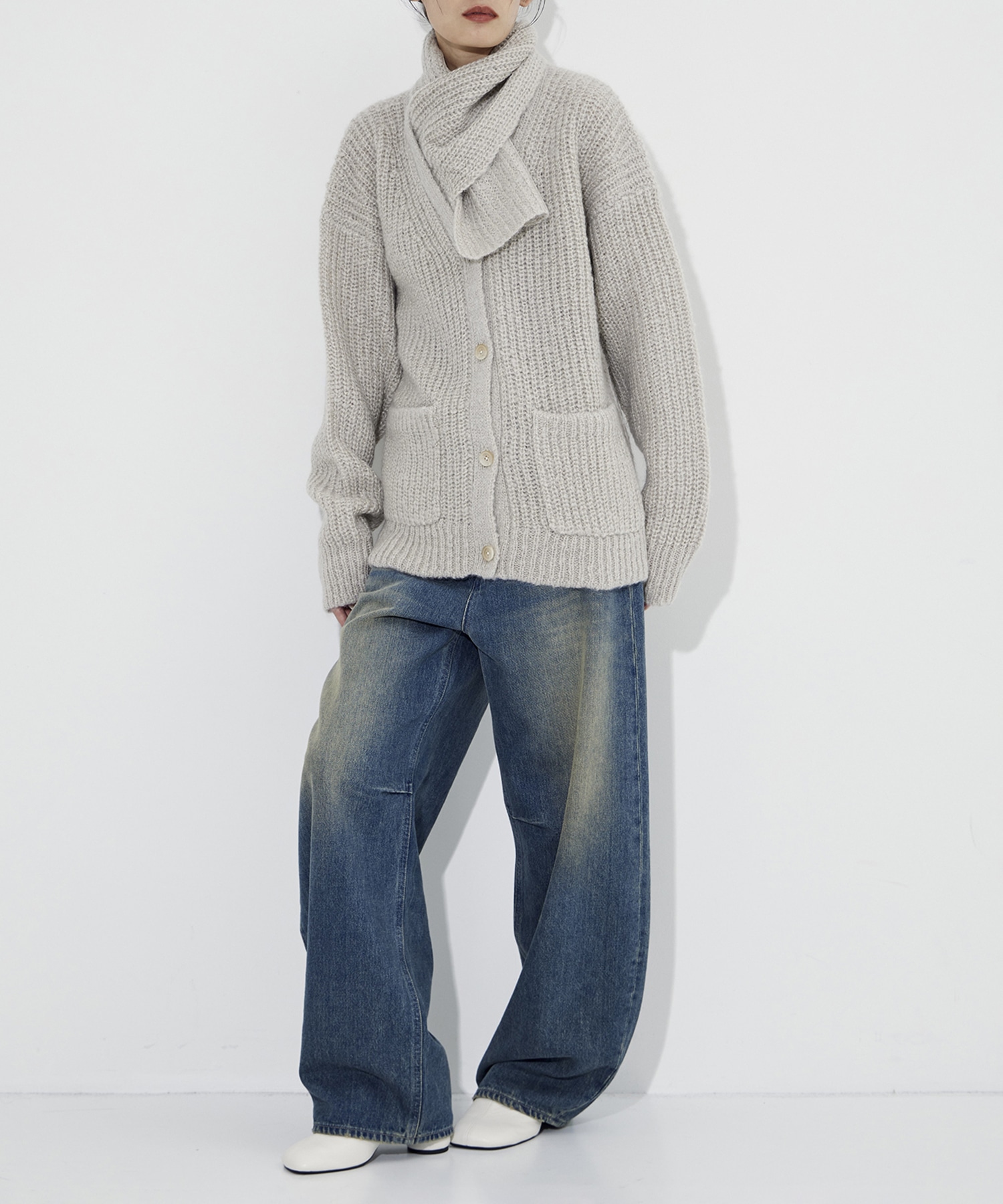 Soft Mohair Knit Cardigan STUDIOUS