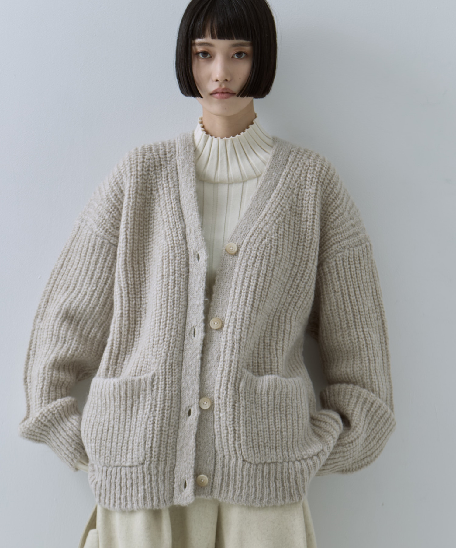 Soft Mohair Knit Cardigan STUDIOUS