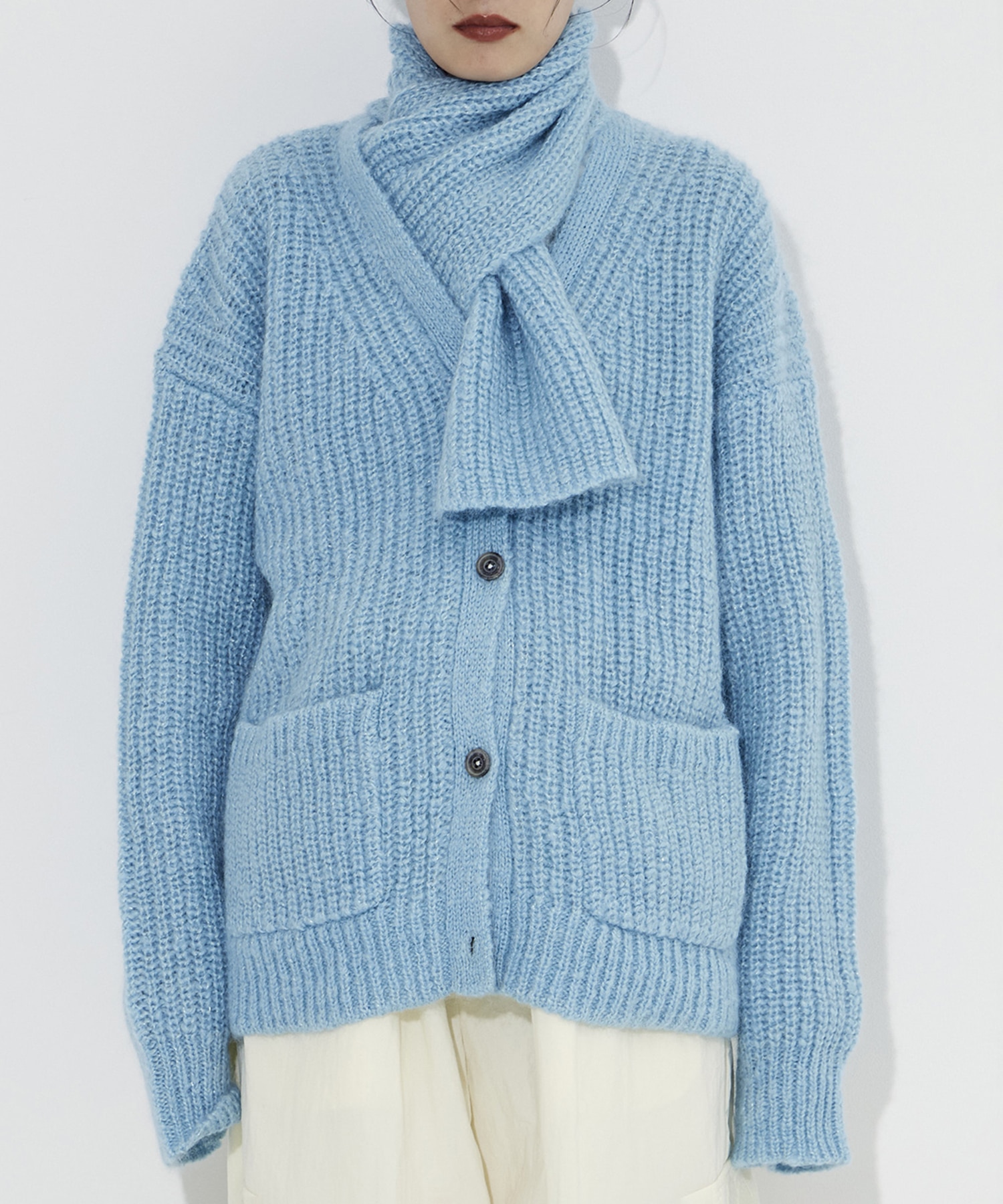 Soft Mohair Knit Cardigan STUDIOUS