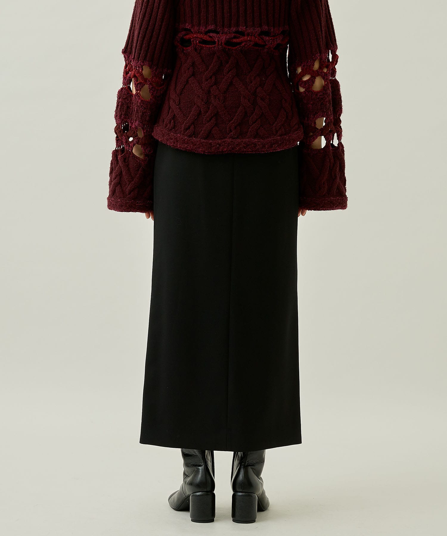 Wool Gabardine High Waisted Skirt(1 BLACK): Mame Kurogouchi ...