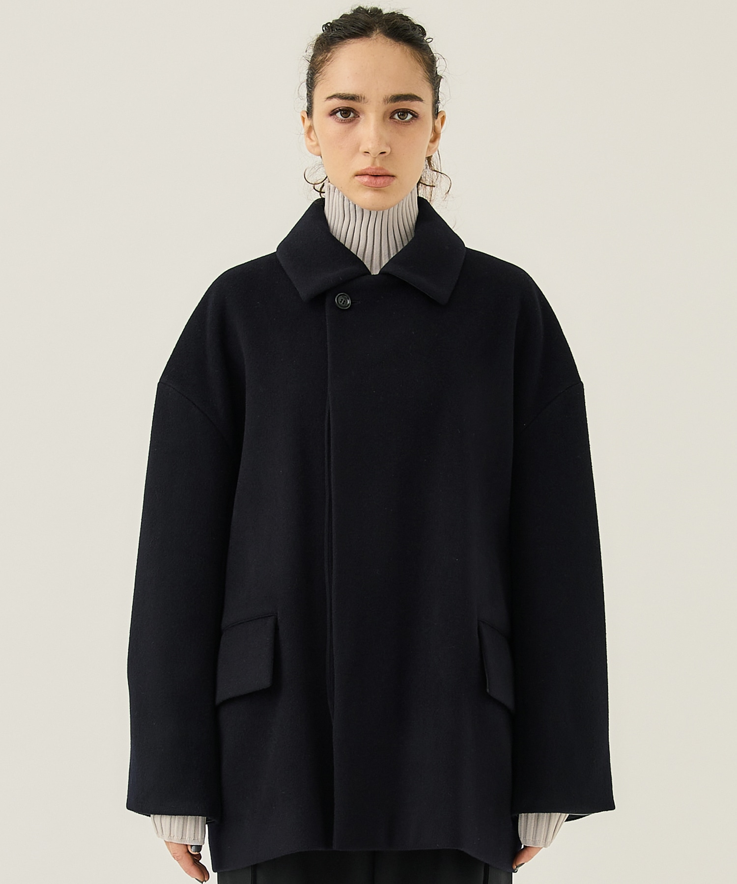 Stand Fall Collar Coat(FREE NAVY): IIROT: WOMENS｜ STUDIOUS ONLINE