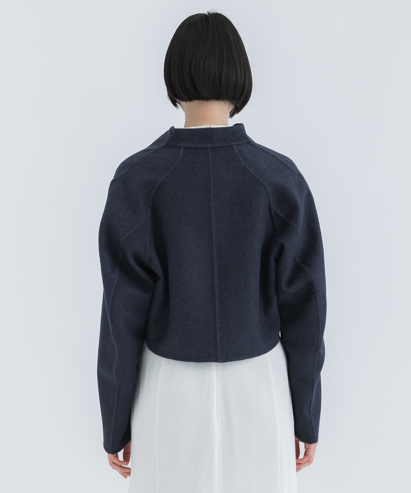 Silk Cashmere Reversible Sewing Bolero Jacket Mame Kurogouchi