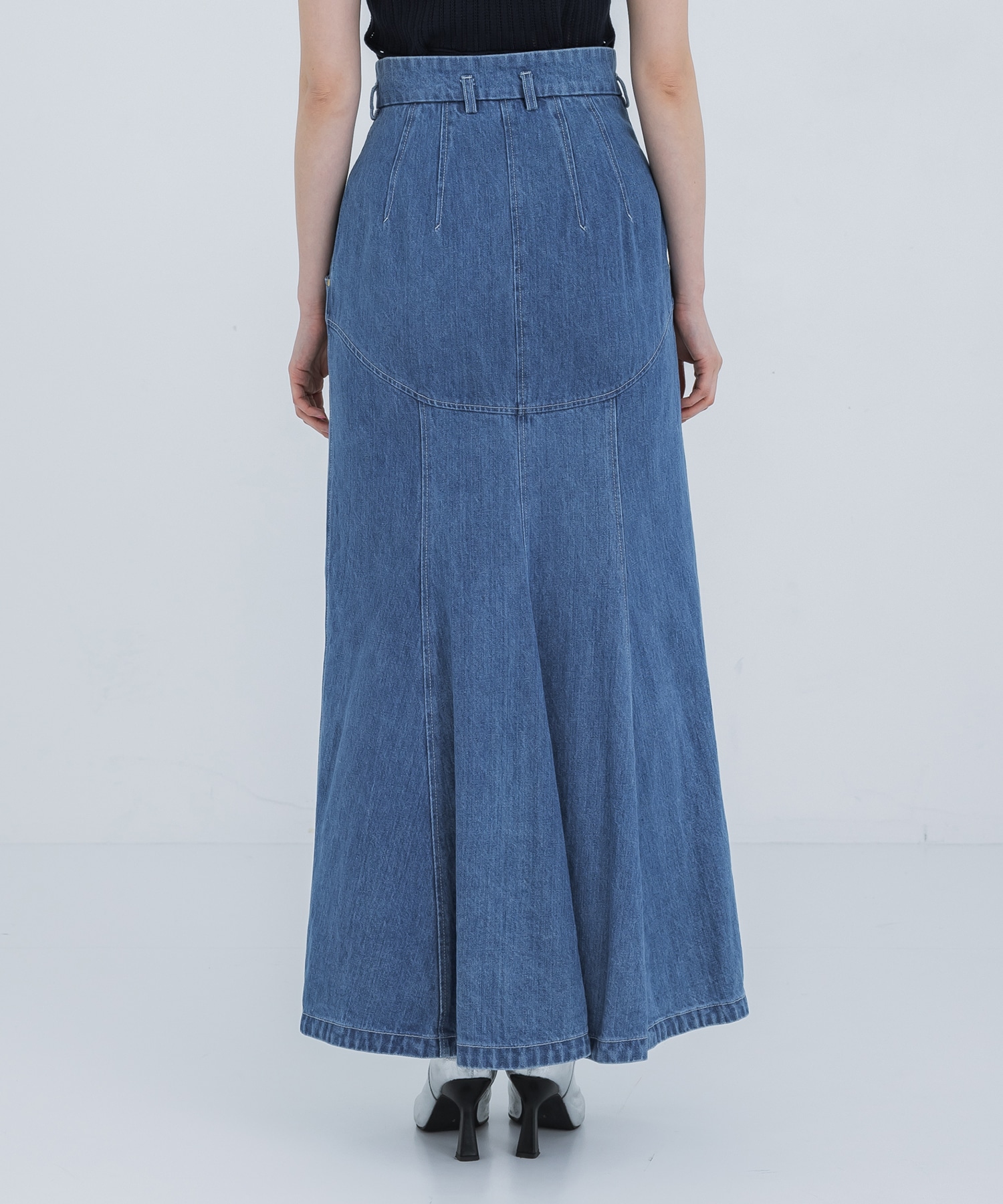 Floral Embossed Denim Skirt(1 BLUE): Mame Kurogouchi: WOMENS 