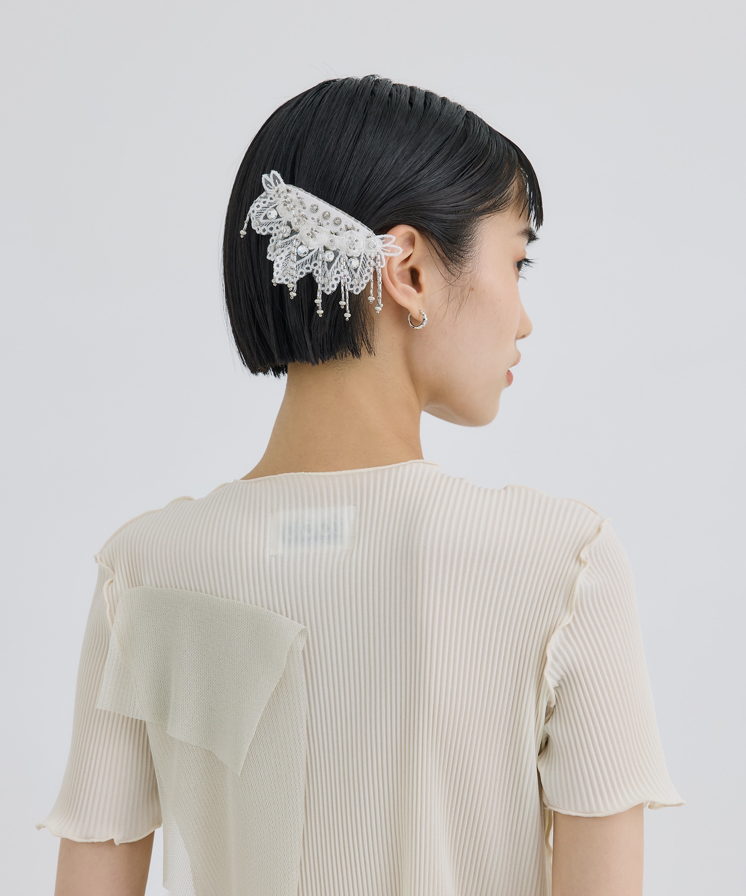 Snow bijou barrette(right)(FREE WHITE): tanakadaisuke: WOMENS 