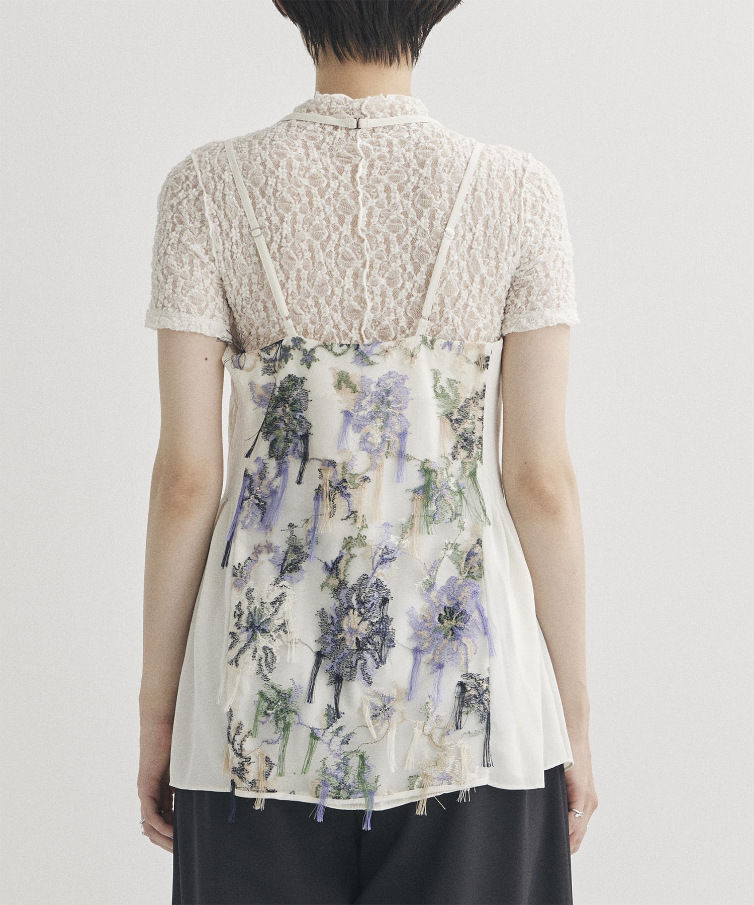Floating flower lace camisole top MURRAL