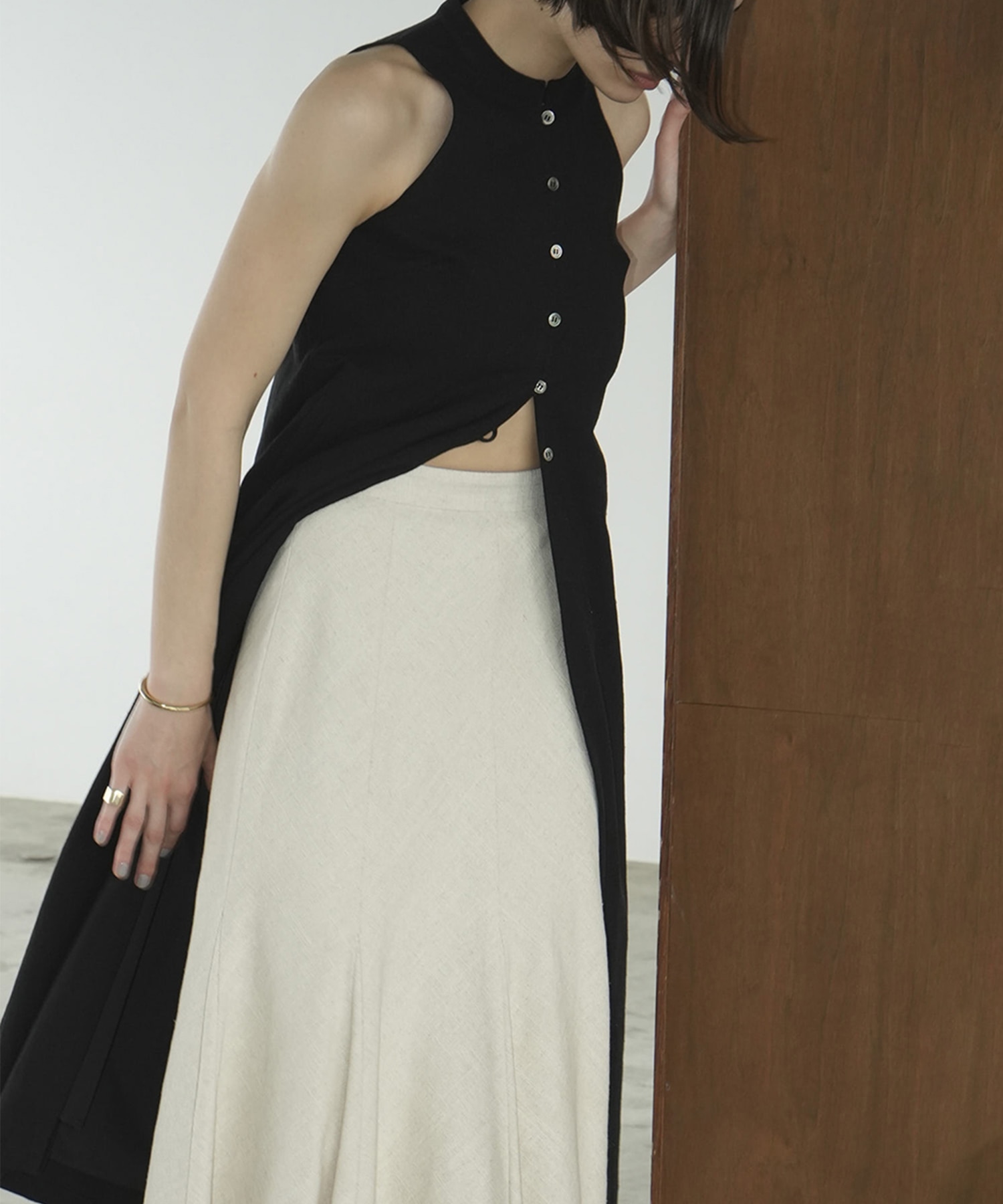 AMERICAN SLEEVE LINEN ONEPIECE CLANE