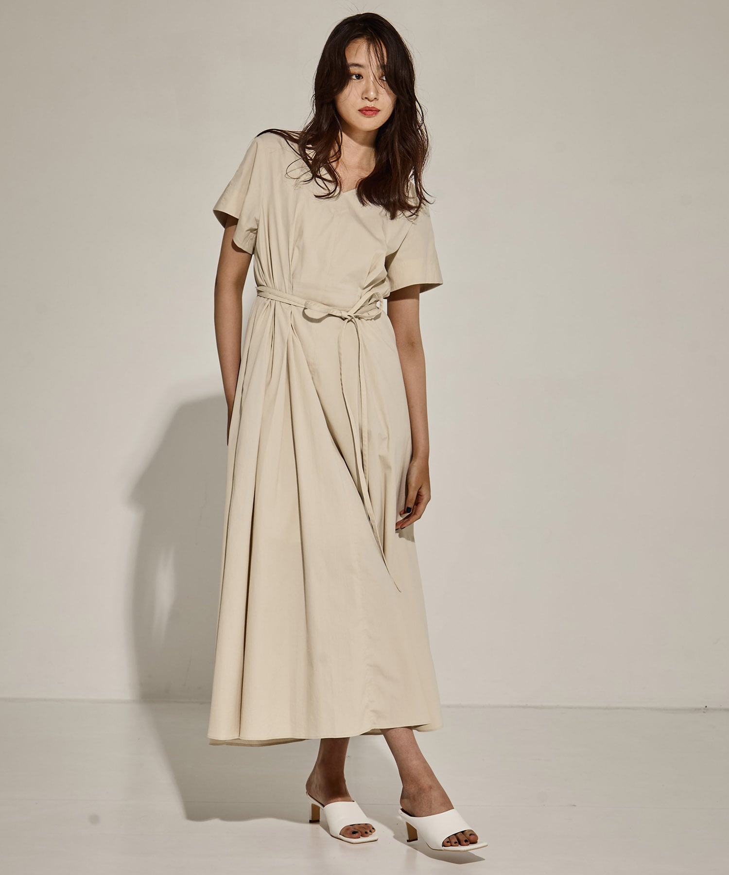 V-Neck Flare Dress STUDIOUS