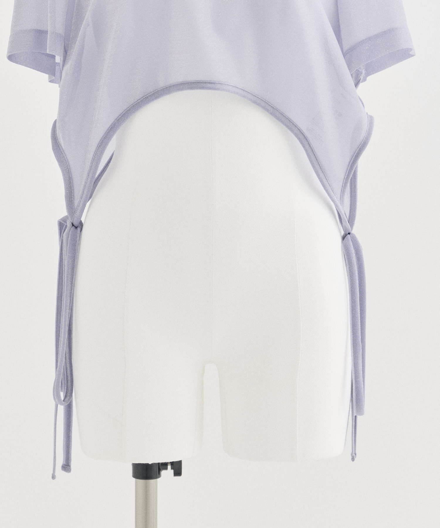 Lame Jersey Cropped Sheer Top Mame Kurogouchi