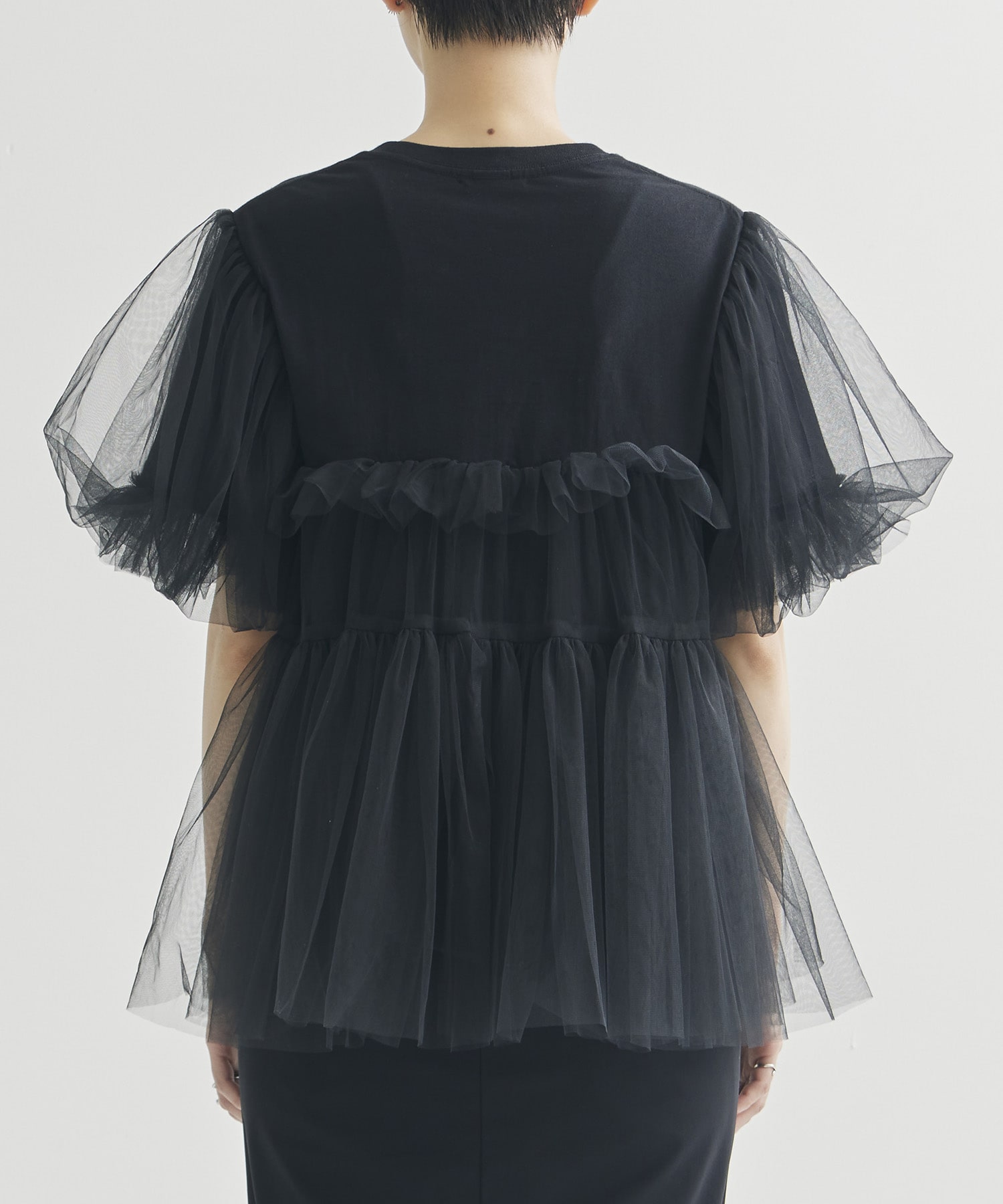 別注 Tulle Layered T-shirt VIVIANO