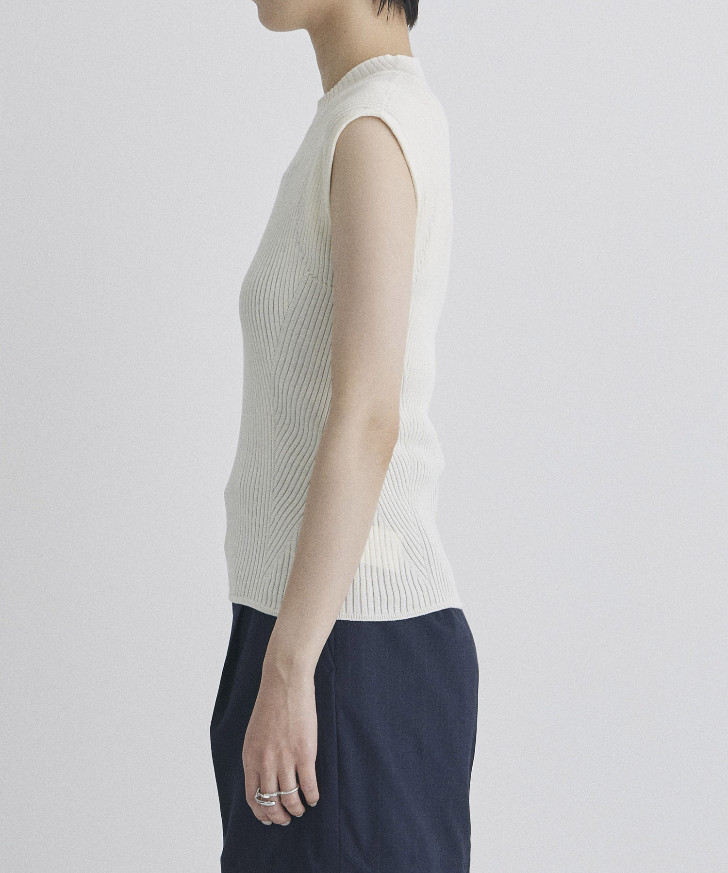 Sleeveless Rib Knit Top STUDIOUS