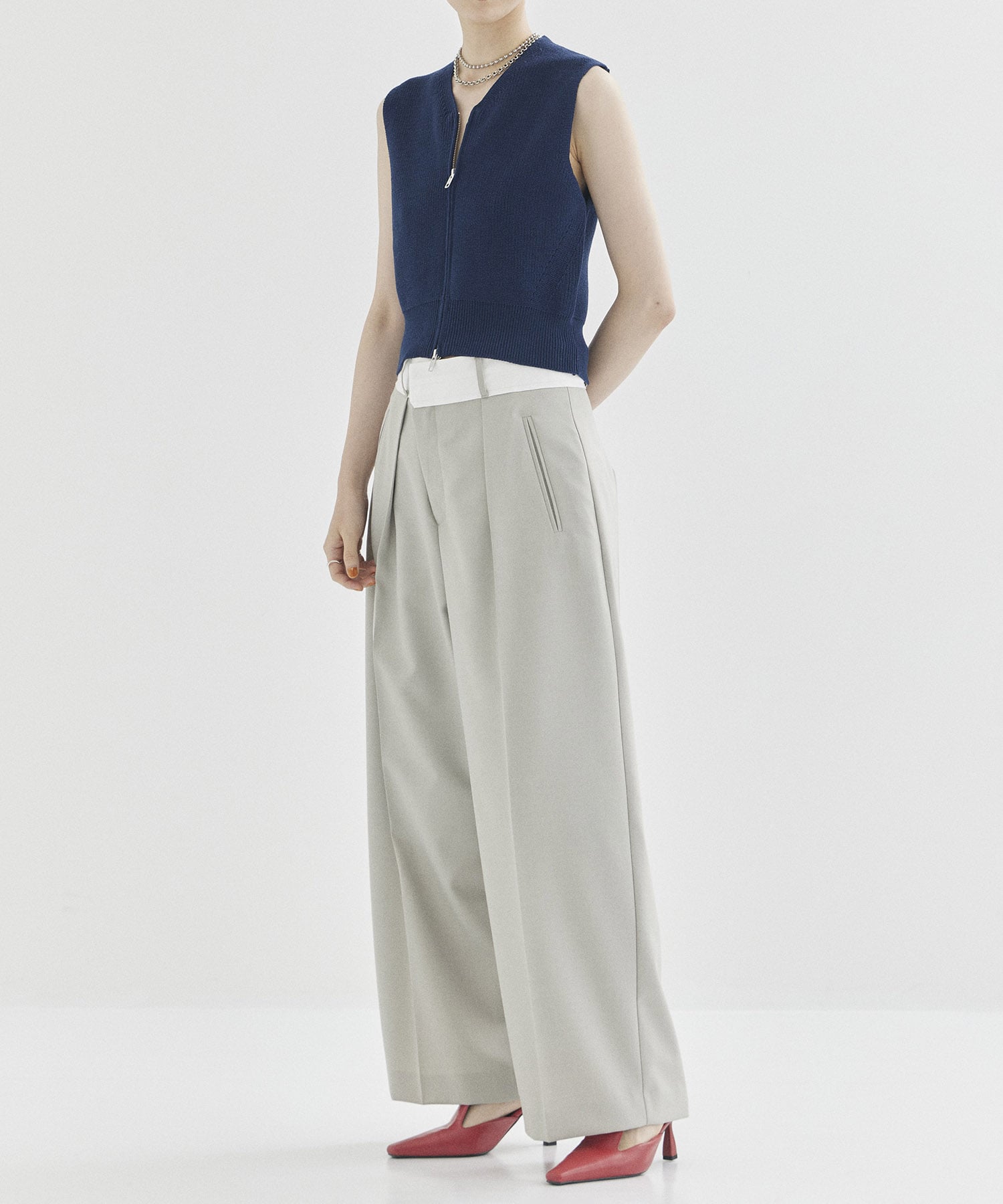 Asymmetric Front Trousers STUDIOUS