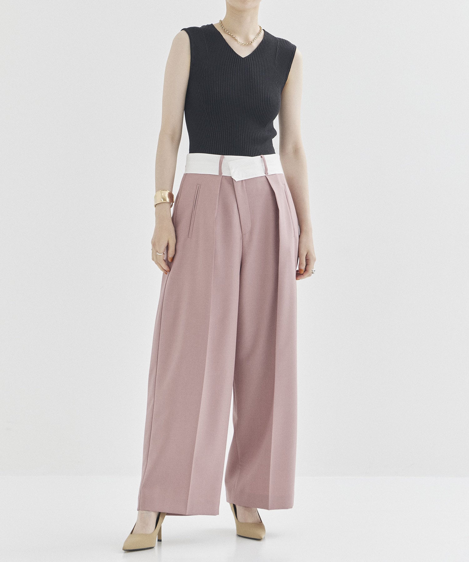 Asymmetric Front Trousers STUDIOUS