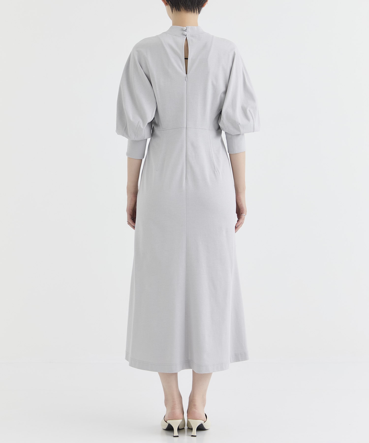 Cotton Jersey Flared Dress Mame Kurogouchi