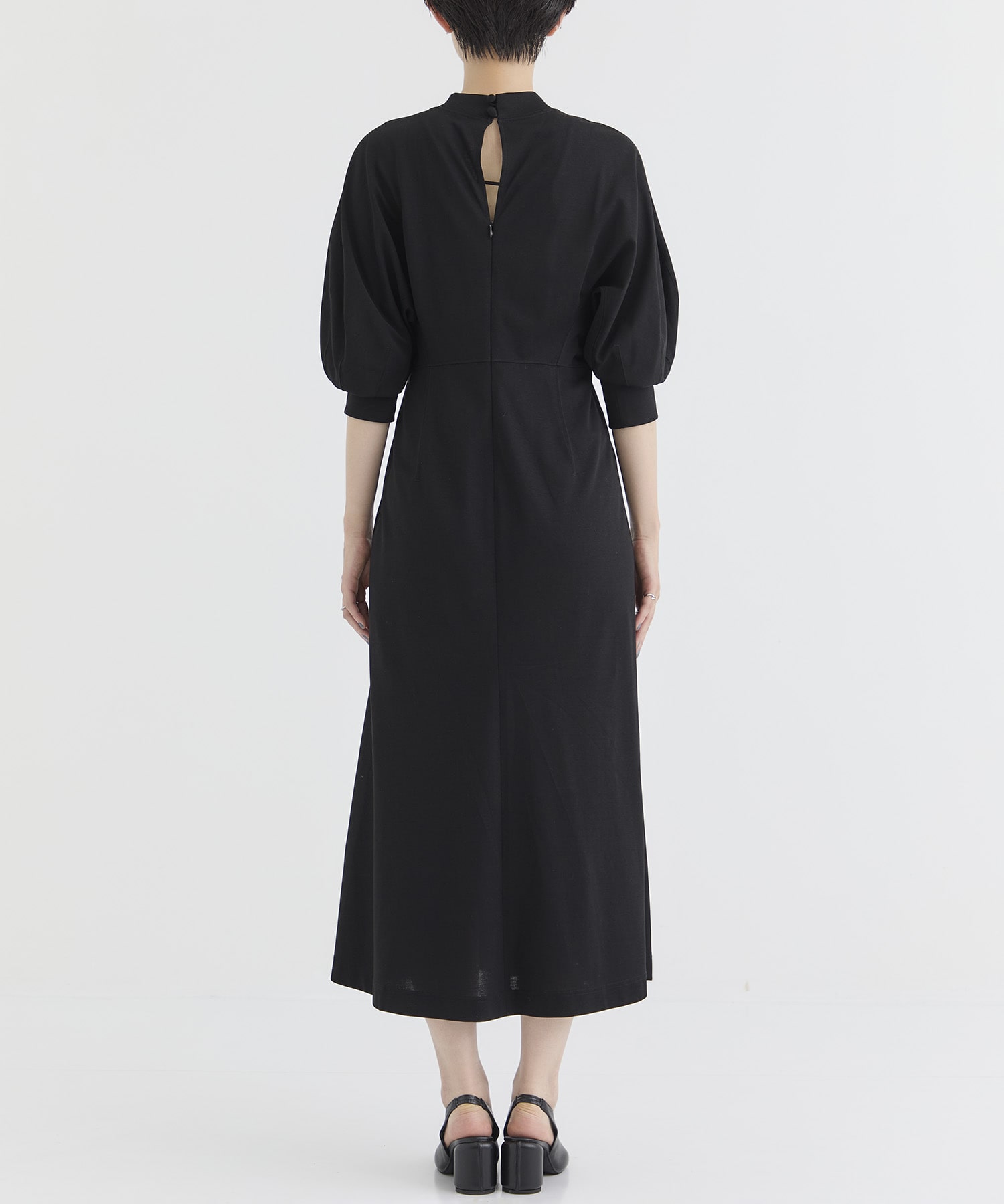 Cotton Jersey Flared Dress Mame Kurogouchi