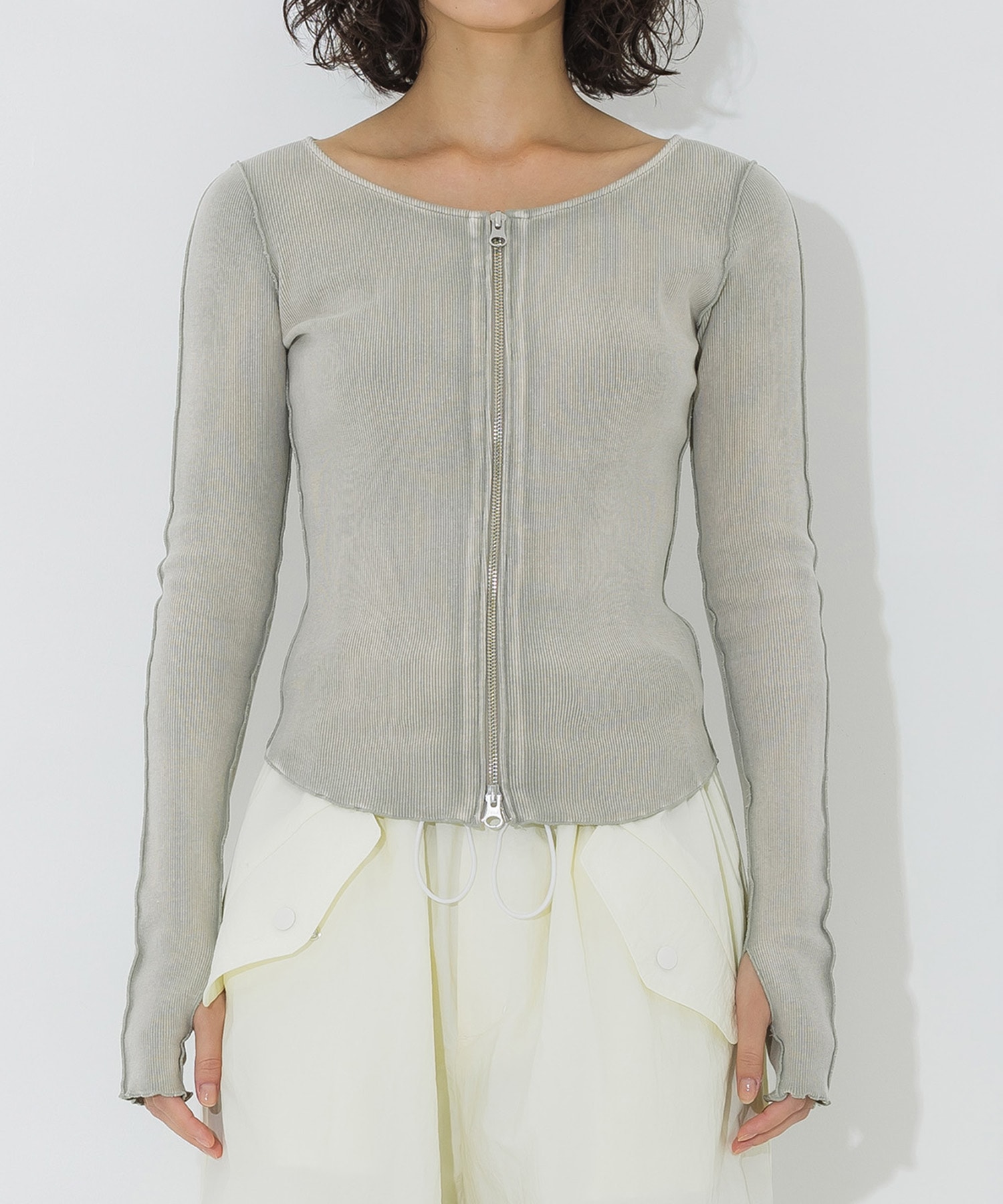 Zip Up Rib Top STUDIOUS