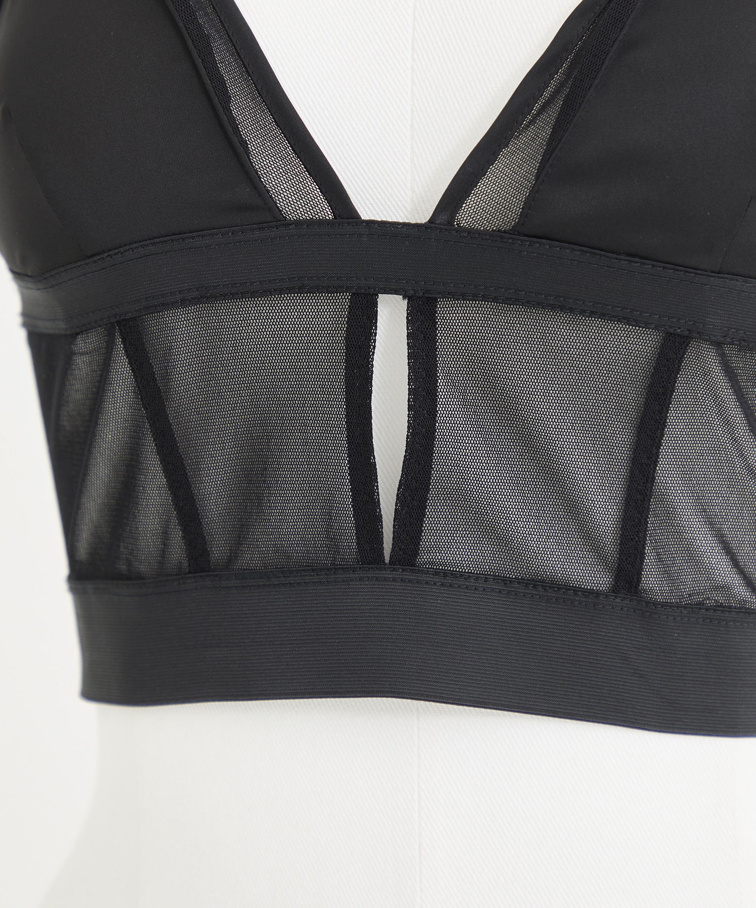 SATIN & MESH COMBINED CAMI TOP FETICO