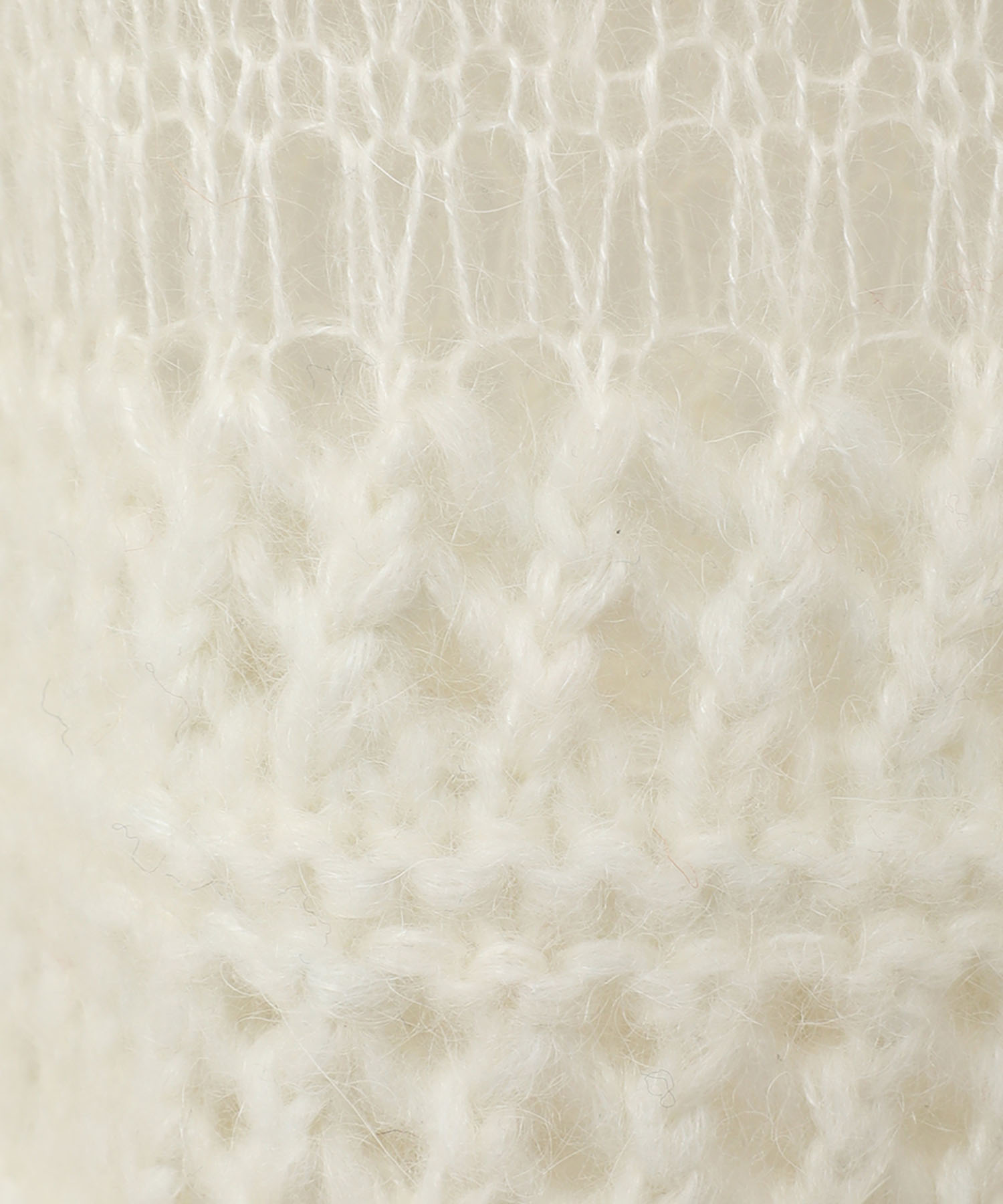 SHEER BORDER MOHAIR KNIT CLANE