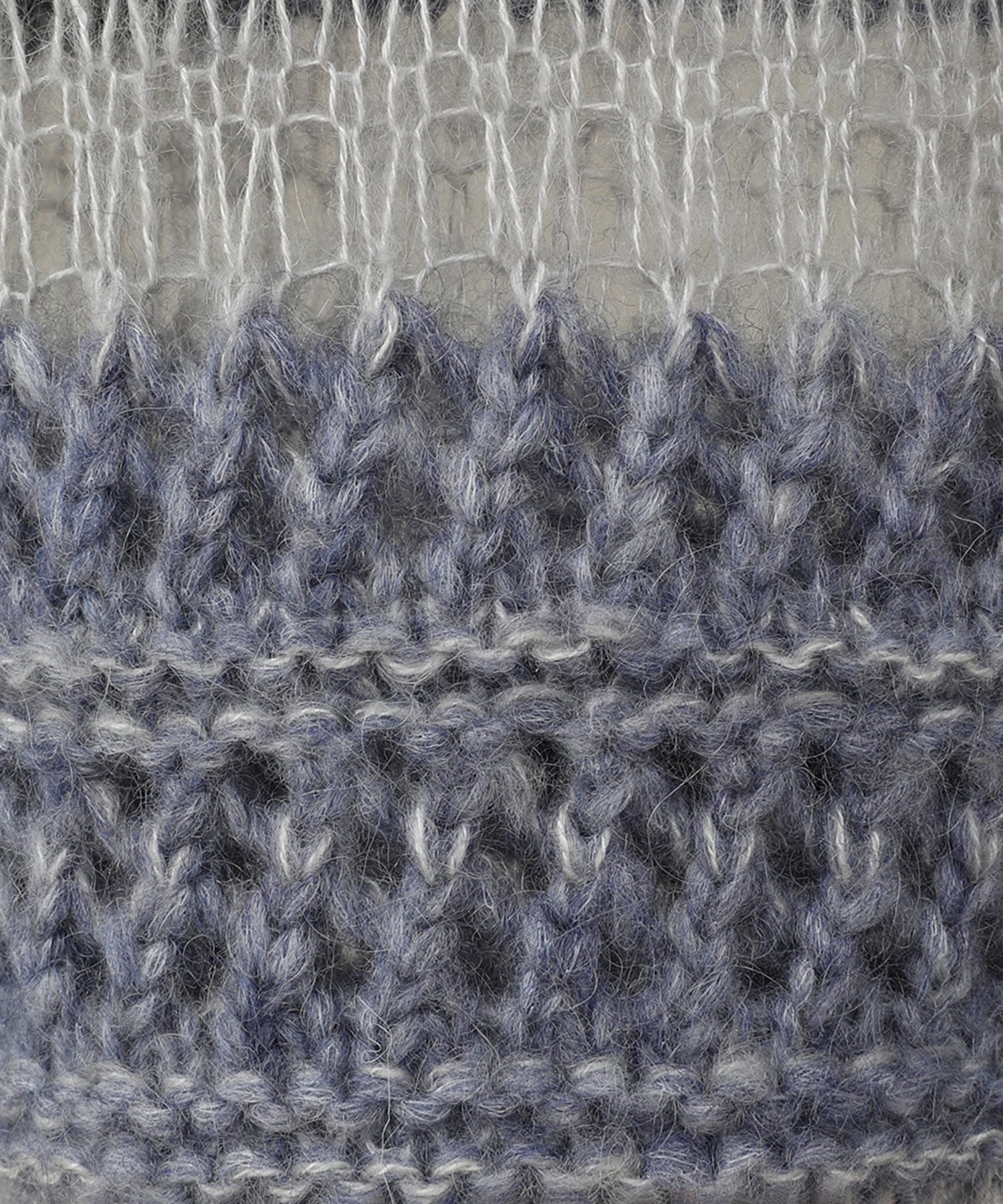 SHEER BORDER MOHAIR KNIT CLANE