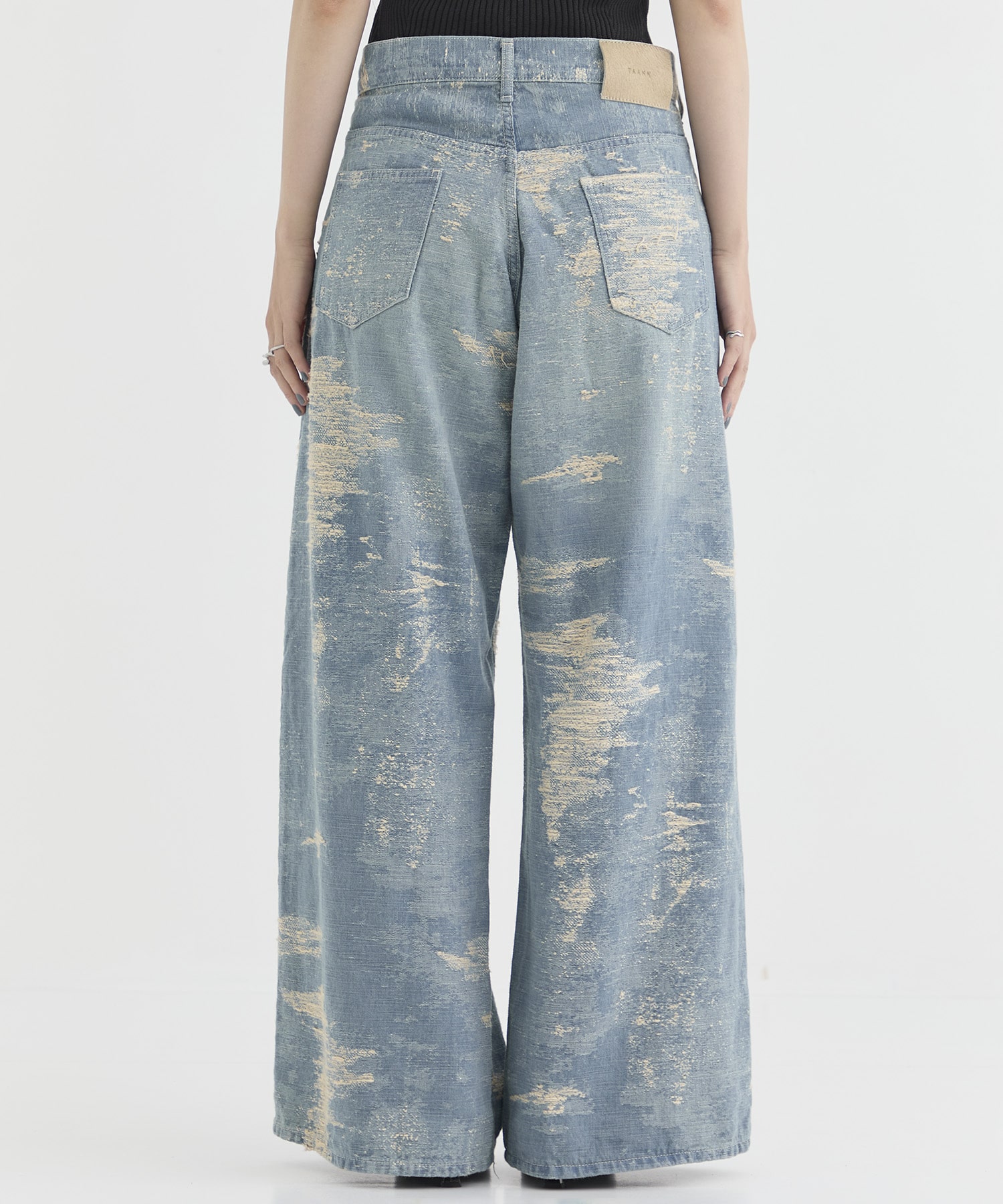 DENIM WIDE PANTS TAAKK