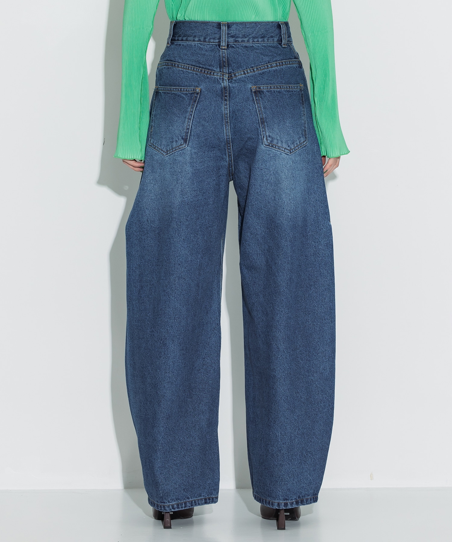 OVER WAIST SWITCHING DENIM AMERI