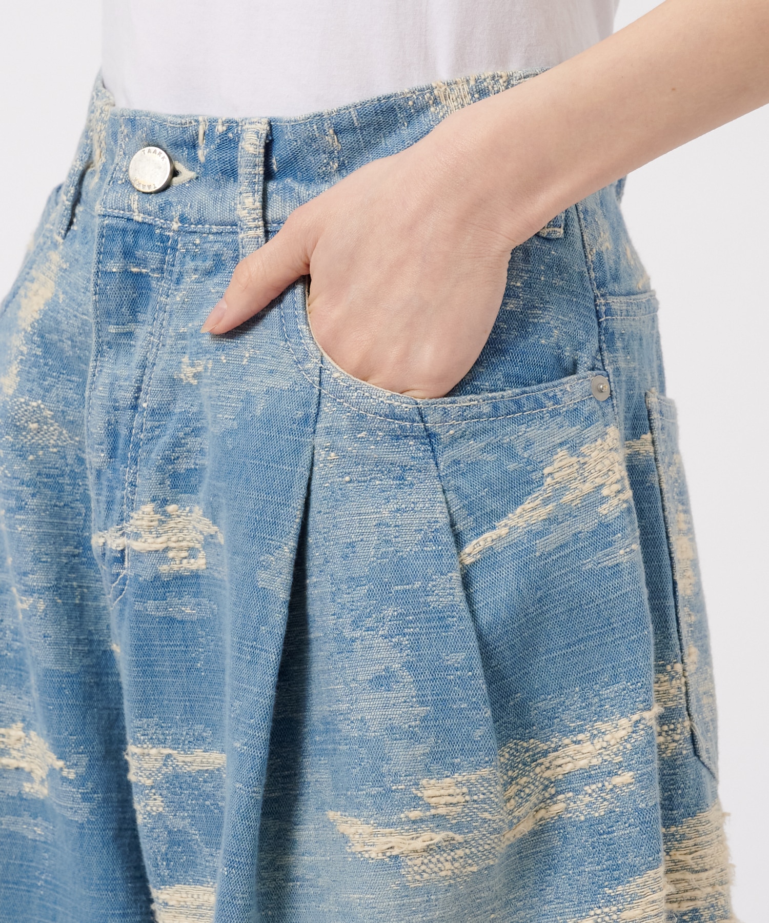 DENIM WIDE PANTS TAAKK