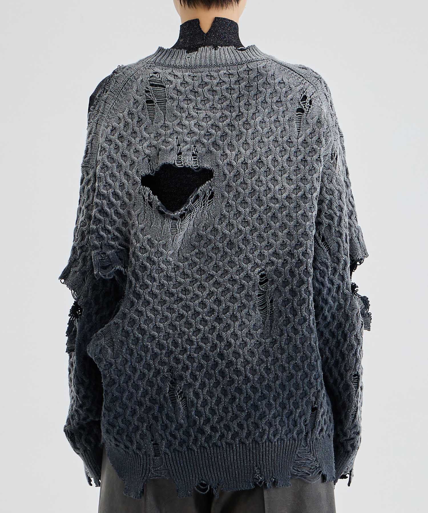 SUNFADED KNIT PULLOVER Maison MIHARA YASUHIRO