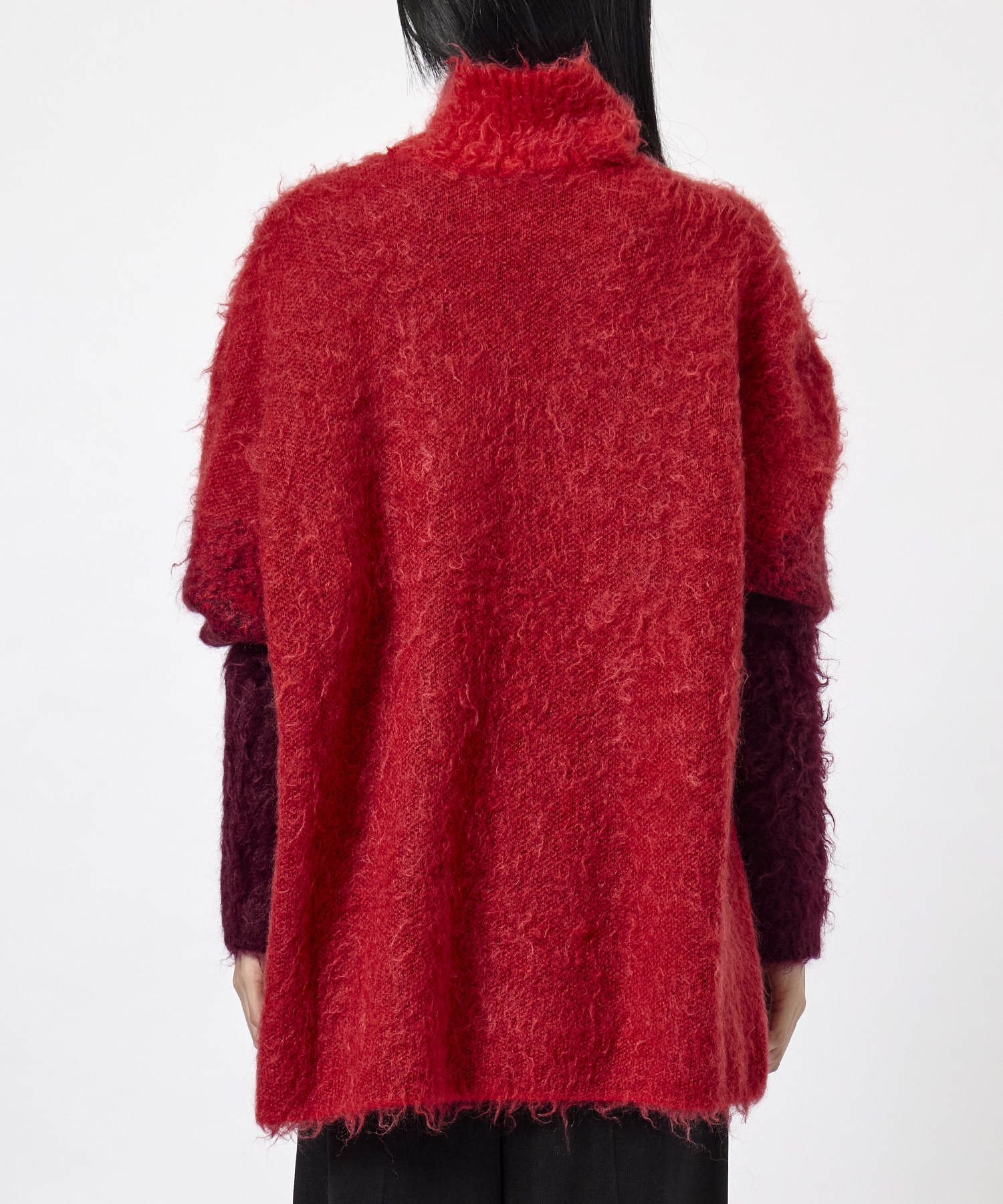 MOHAIR OPEN HIGHNECK KNIT MUKASA