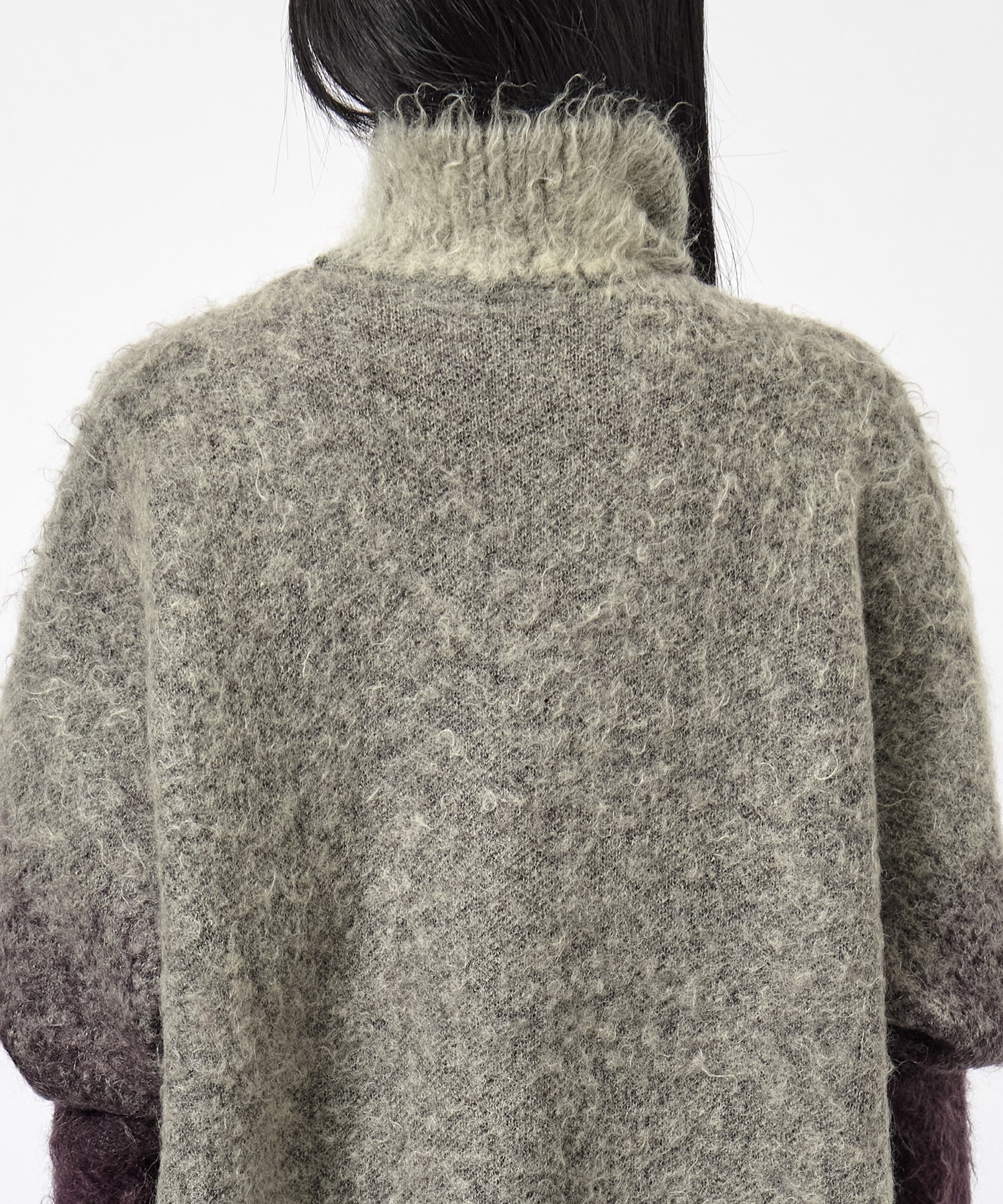 MOHAIR OPEN HIGHNECK KNIT MUKASA