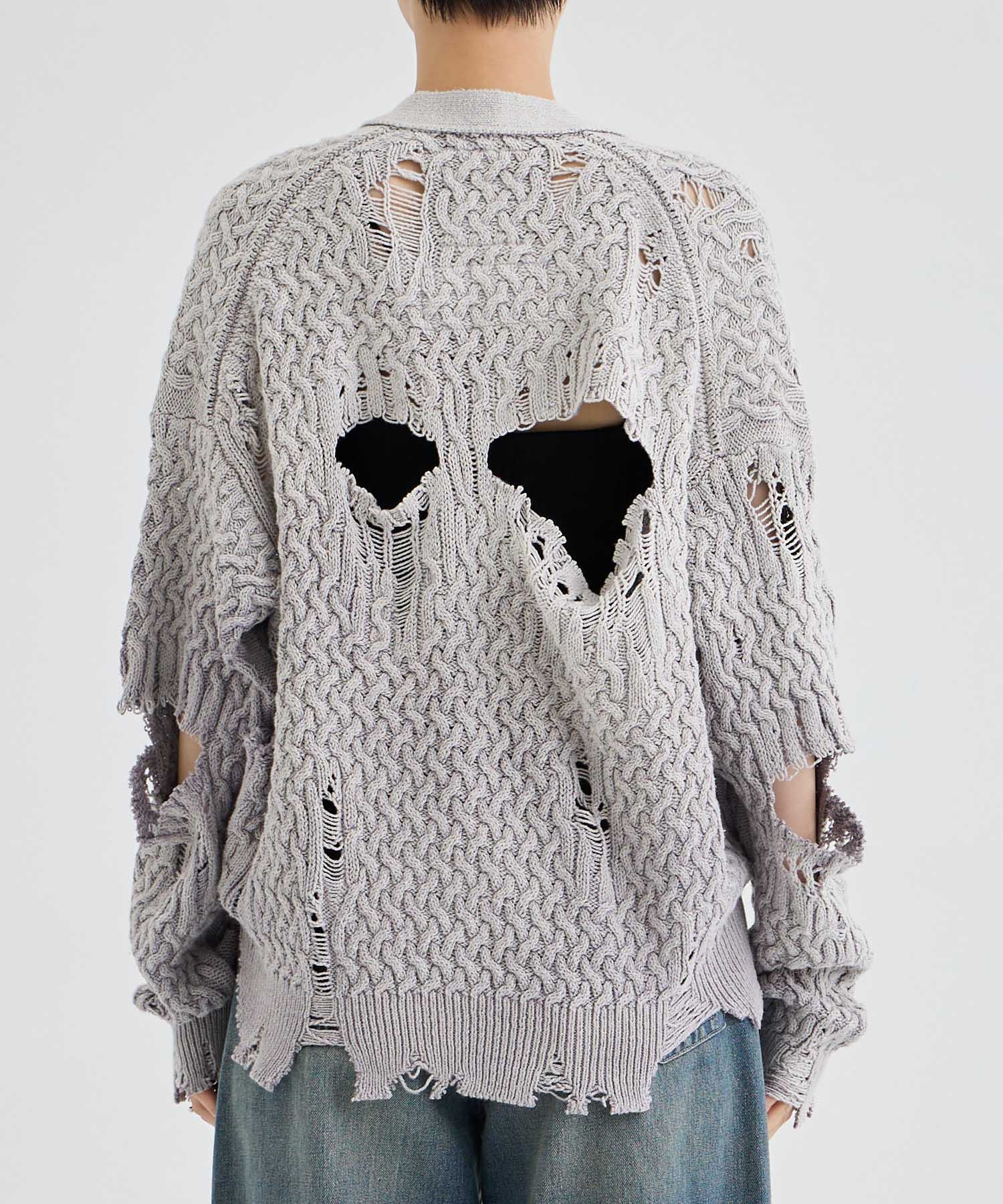 SUNFADED KNIT CARDIGAN Maison MIHARA YASUHIRO