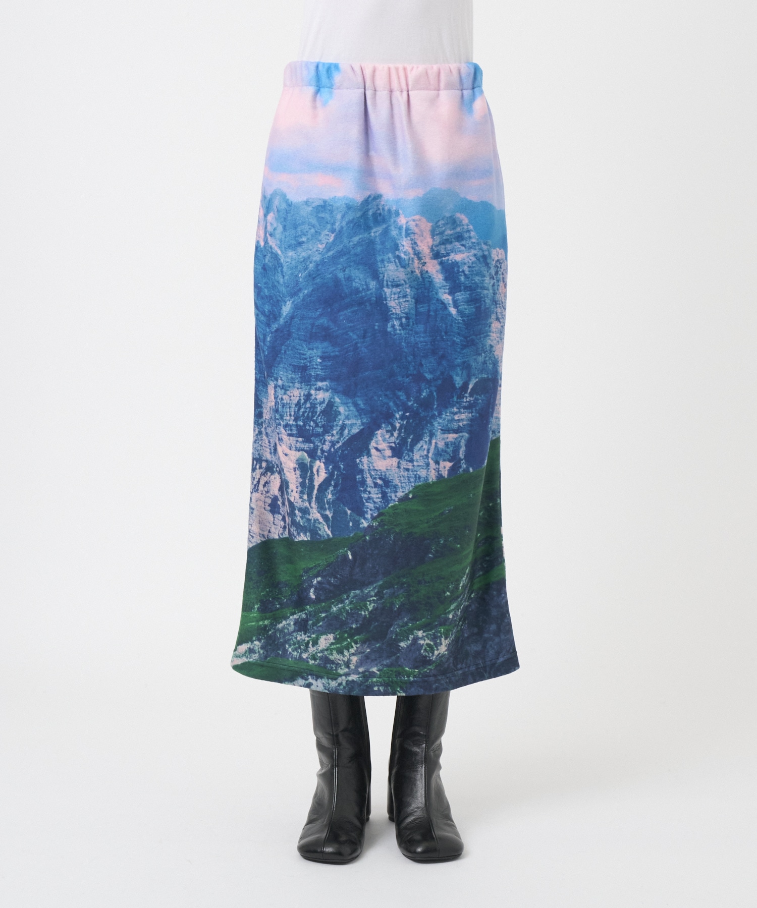 PRINT FLEECE LONG SKIRT NON TOKYO