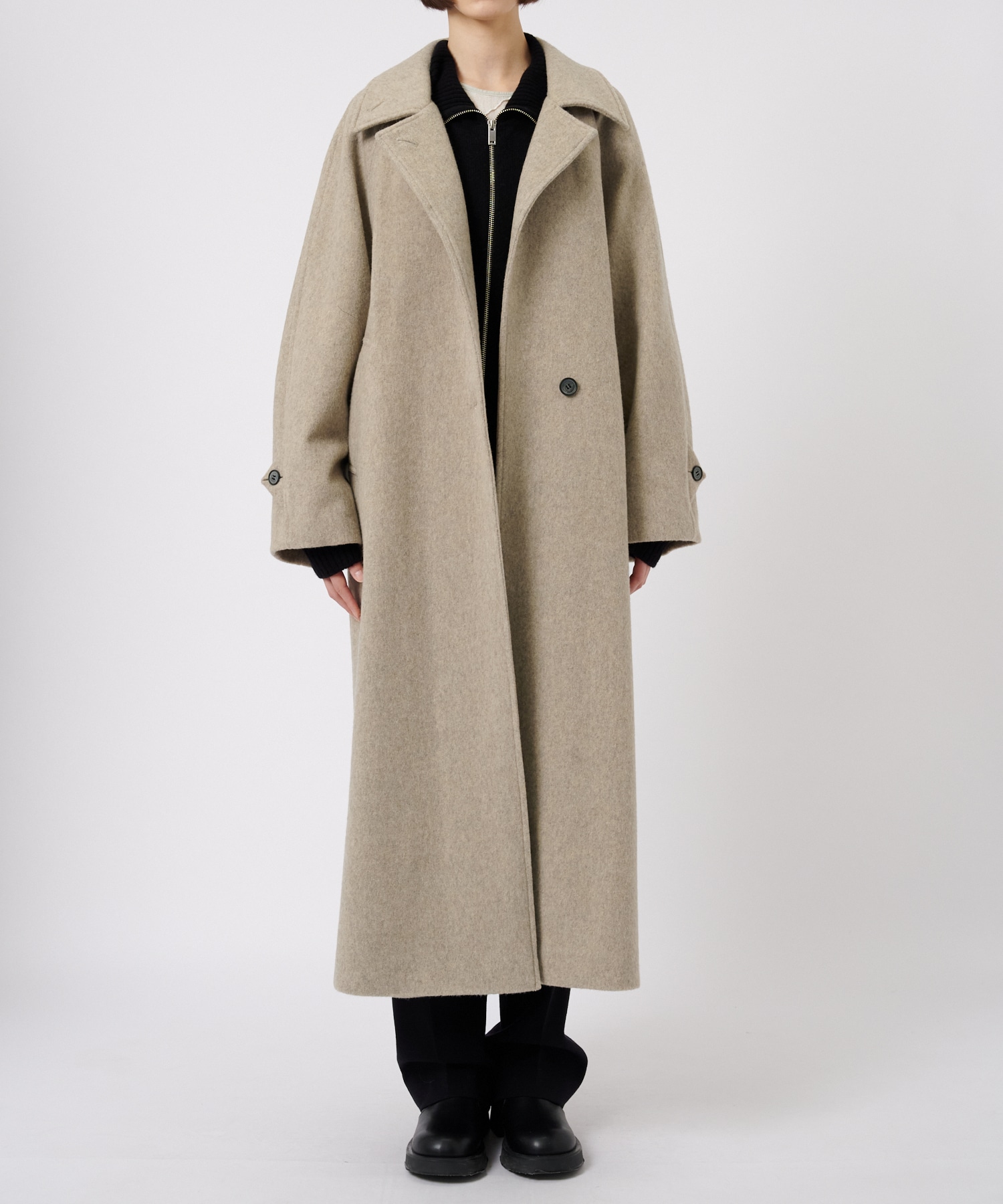 Stand Collar Wool Coat STUDIOUS