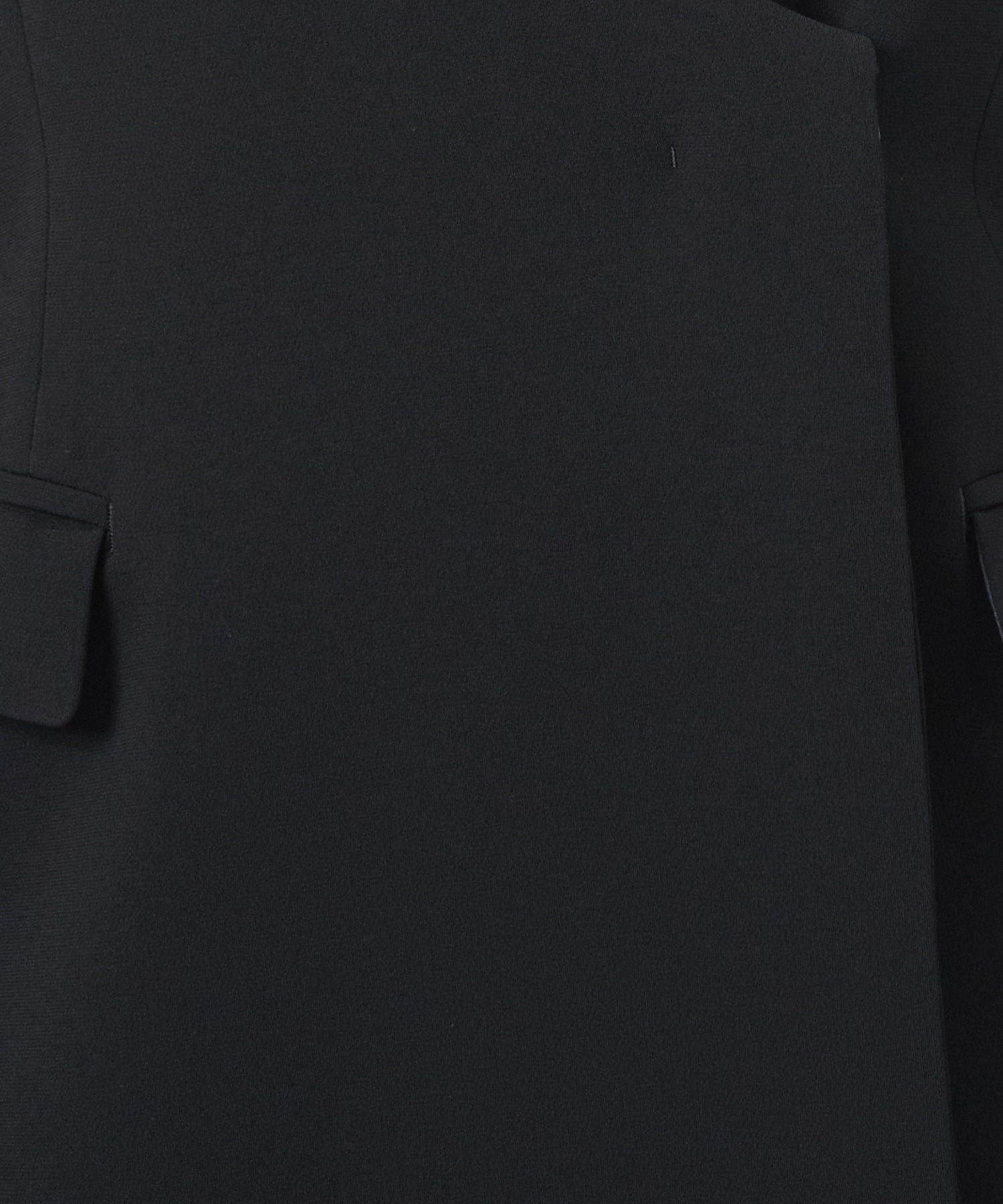 Acetate Polyester Collarless Double Breasted Suit Jacket Mame Kurogouchi