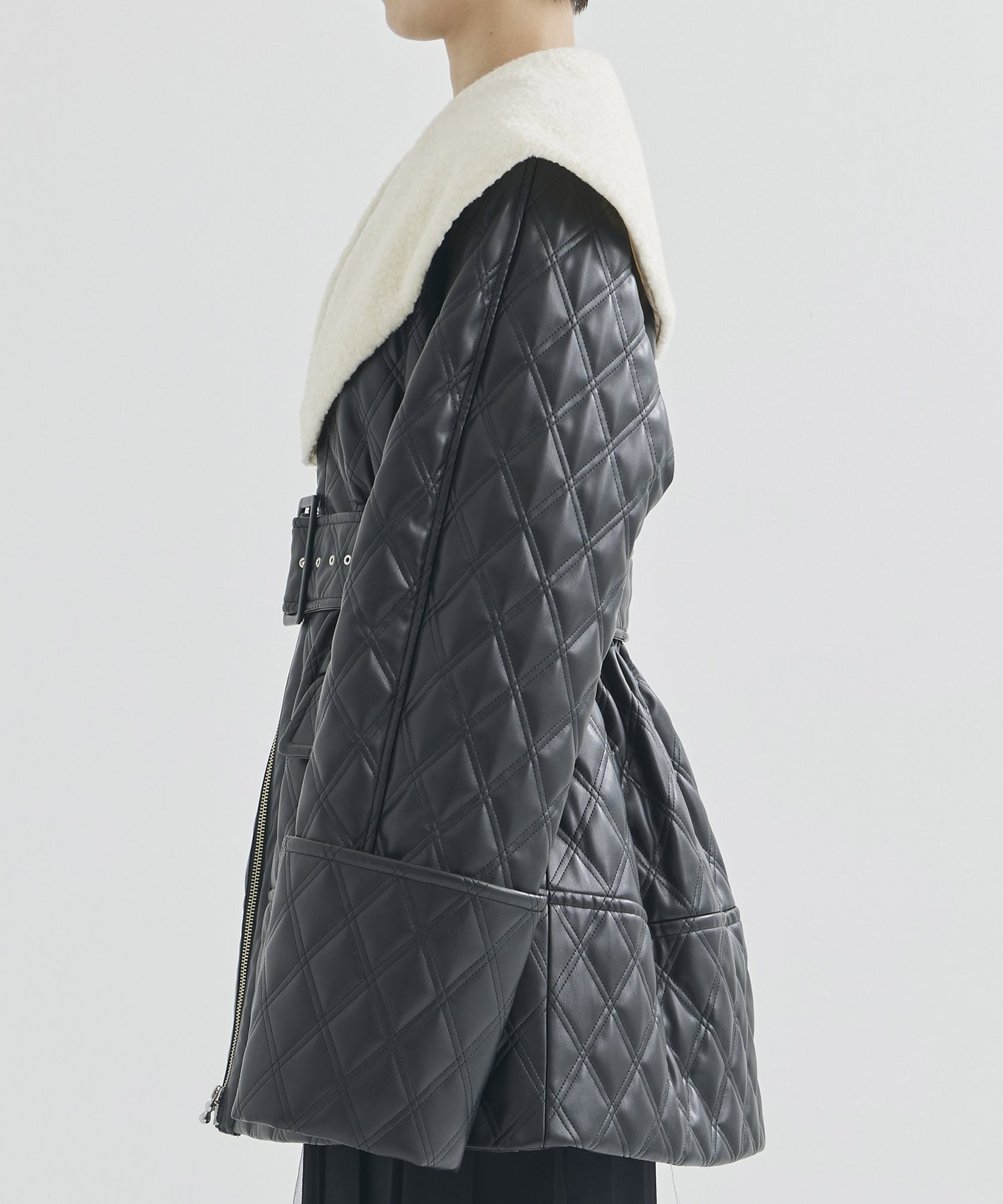 FAUX-LEATHER QUILTED JACKET FETICO