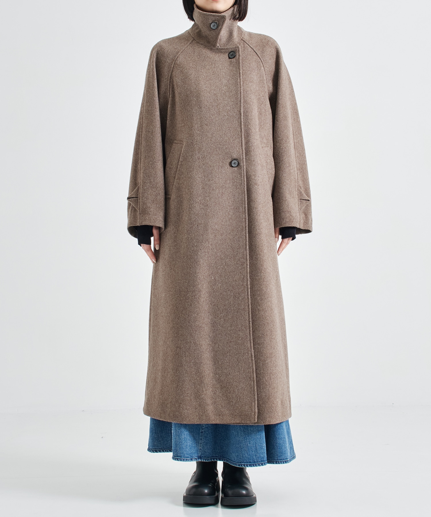 Stand Collar Wool Coat STUDIOUS