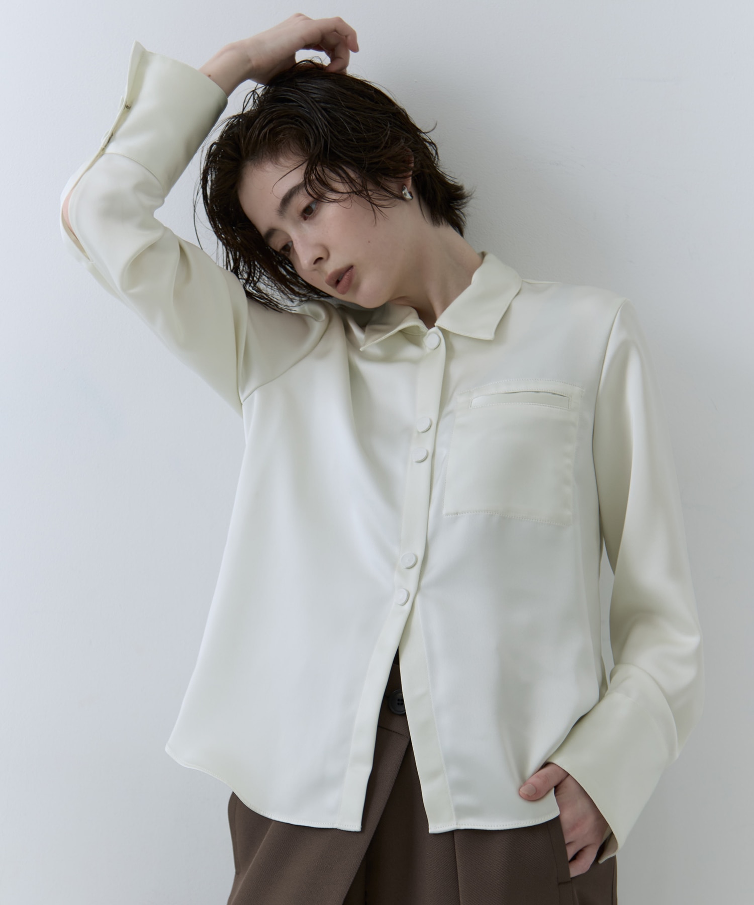 Stretch Satin Shirt STUDIOUS