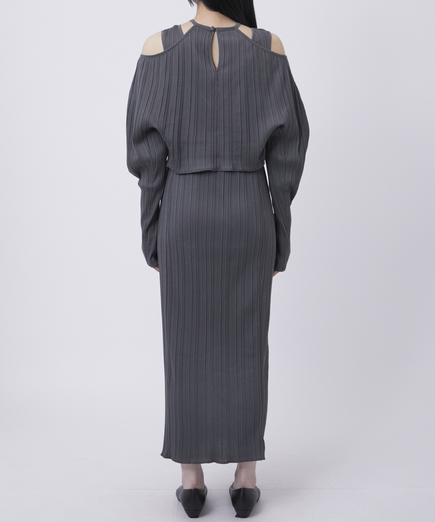 Random Ribbed Organic Cotton 2way Dress Mame Kurogouchi