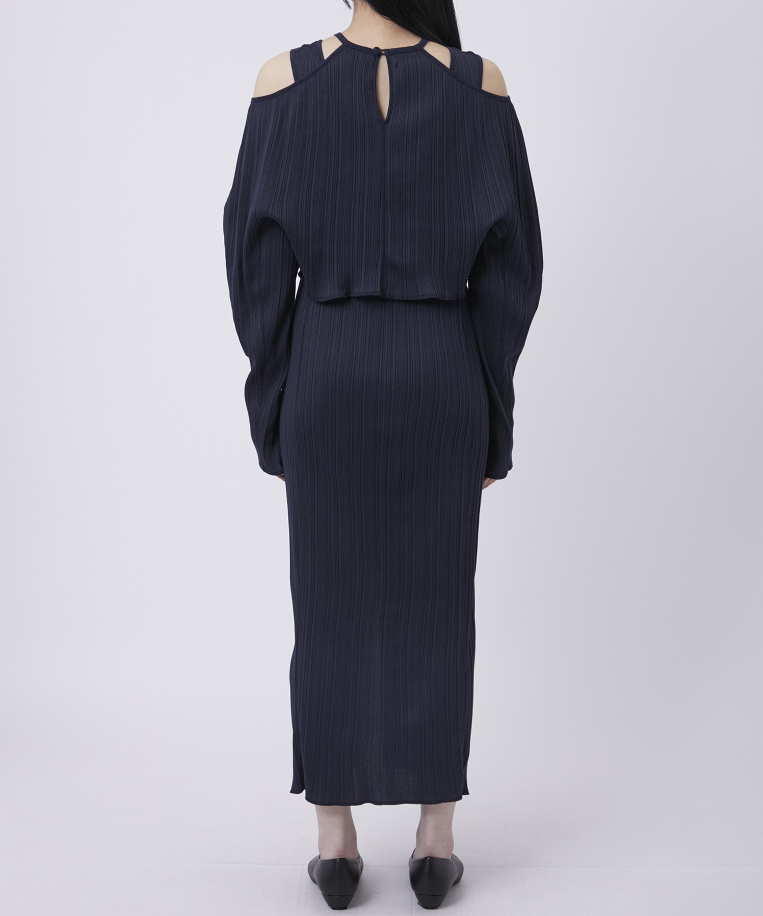 Random Ribbed Organic Cotton 2way Dress Mame Kurogouchi