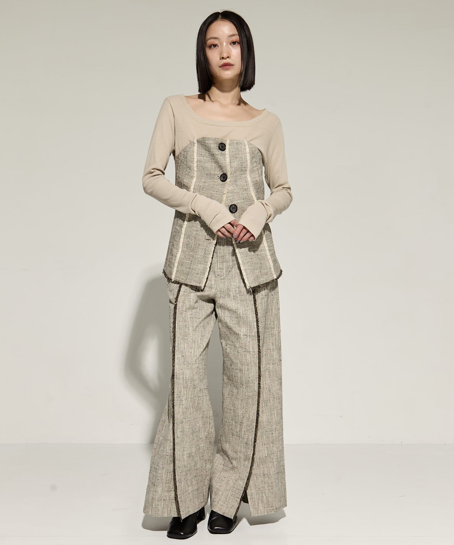 Silk Nep Bustier Combi Top STUDIOUS