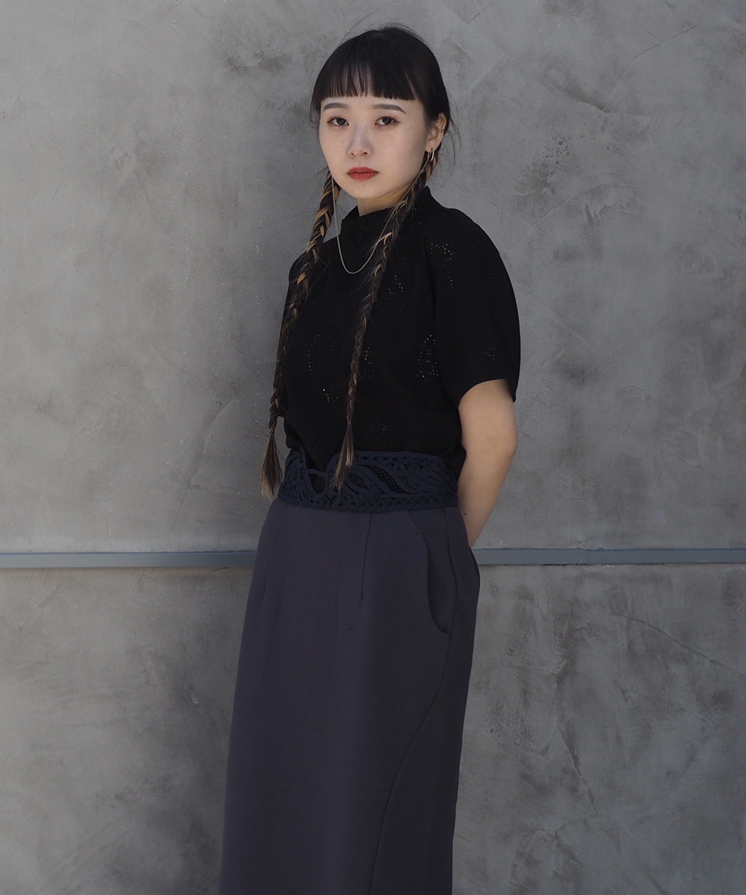 Cording Embroidery Sweat Skirt Mame Kurogouchi